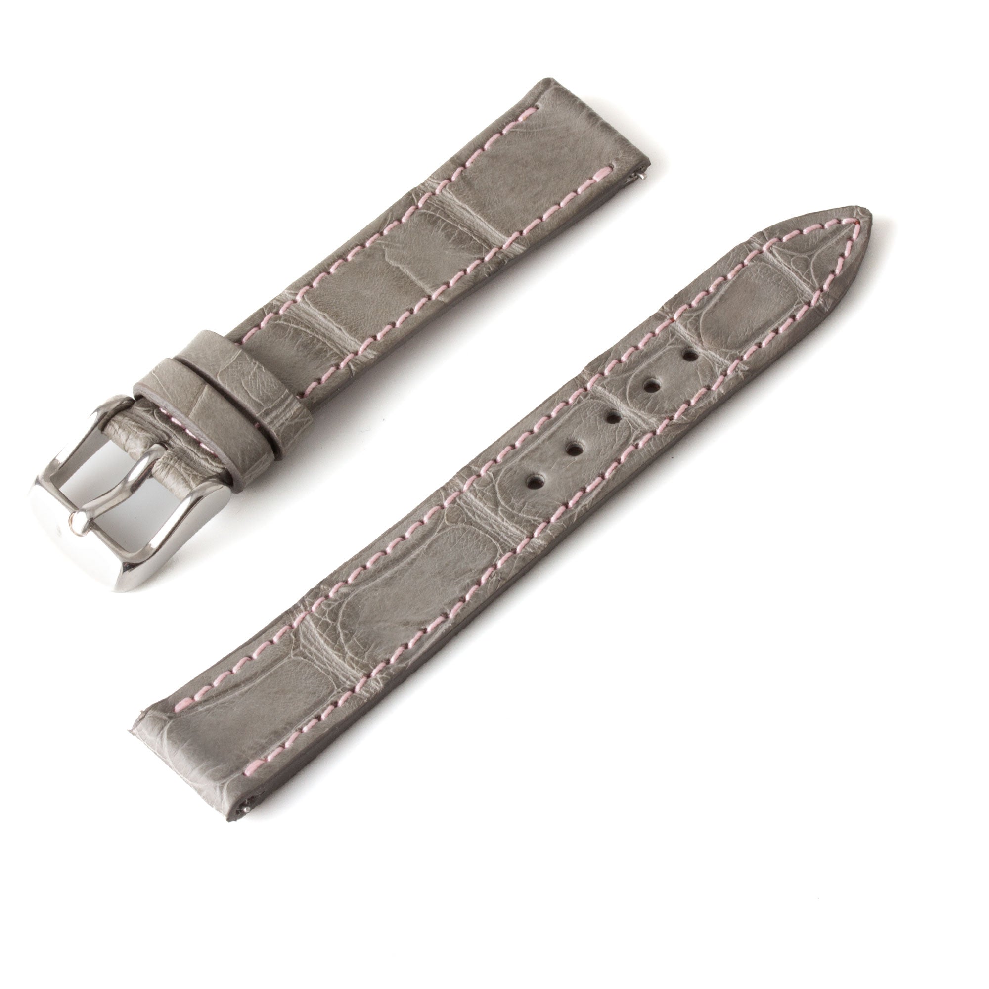 Alligator "Solo" leather watch band - 16mm width (0.63 inches) / Size S (n° 1)