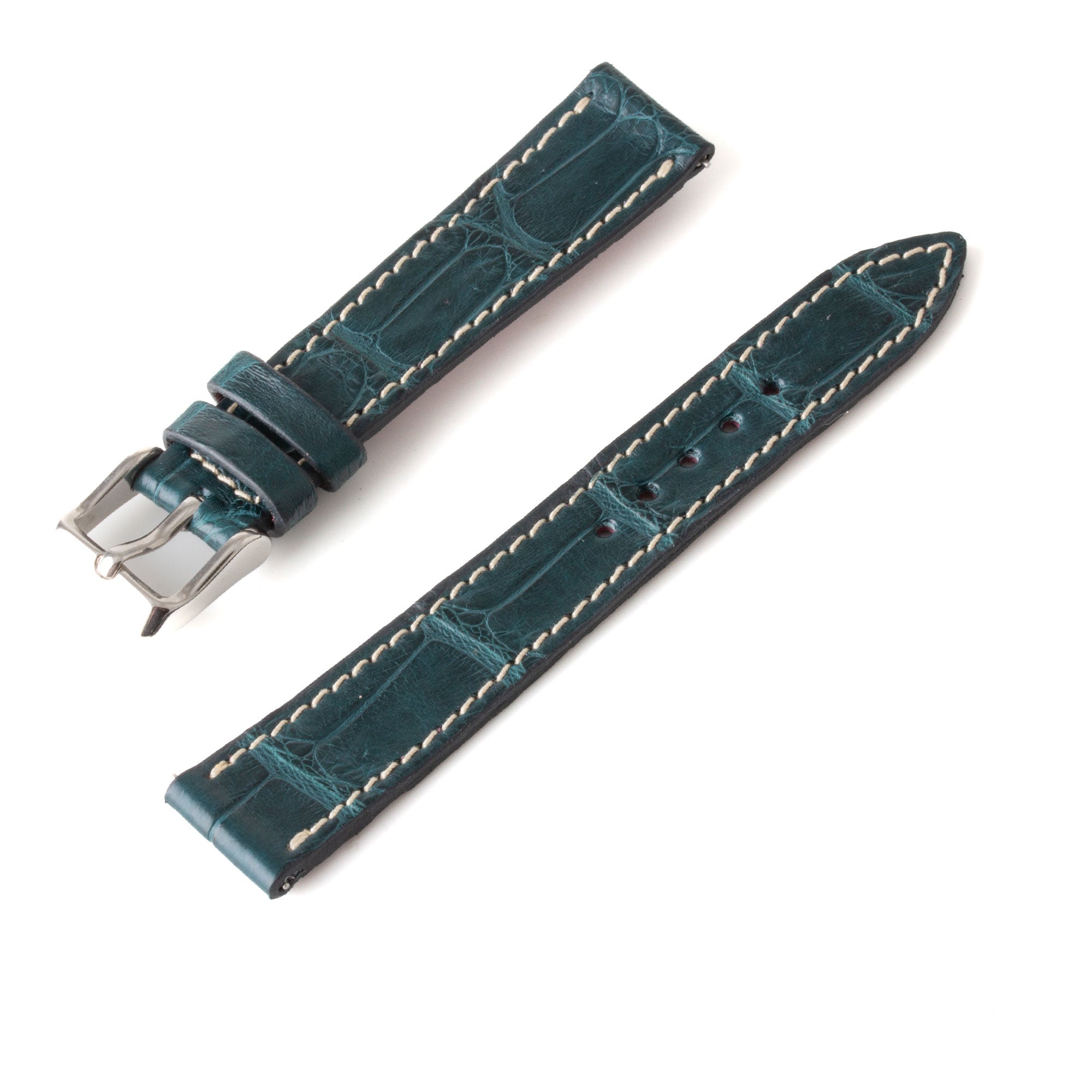 Alligator "Solo" leather watch band - 16mm width (0.63 inches) / Size S (n° 3)