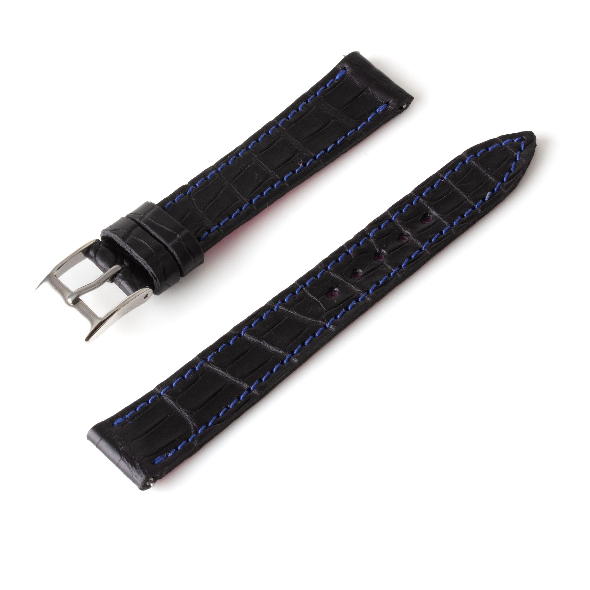 Alligator "Solo" leather watch band - 16mm width (0.63 inches) / Size S (n° 6)