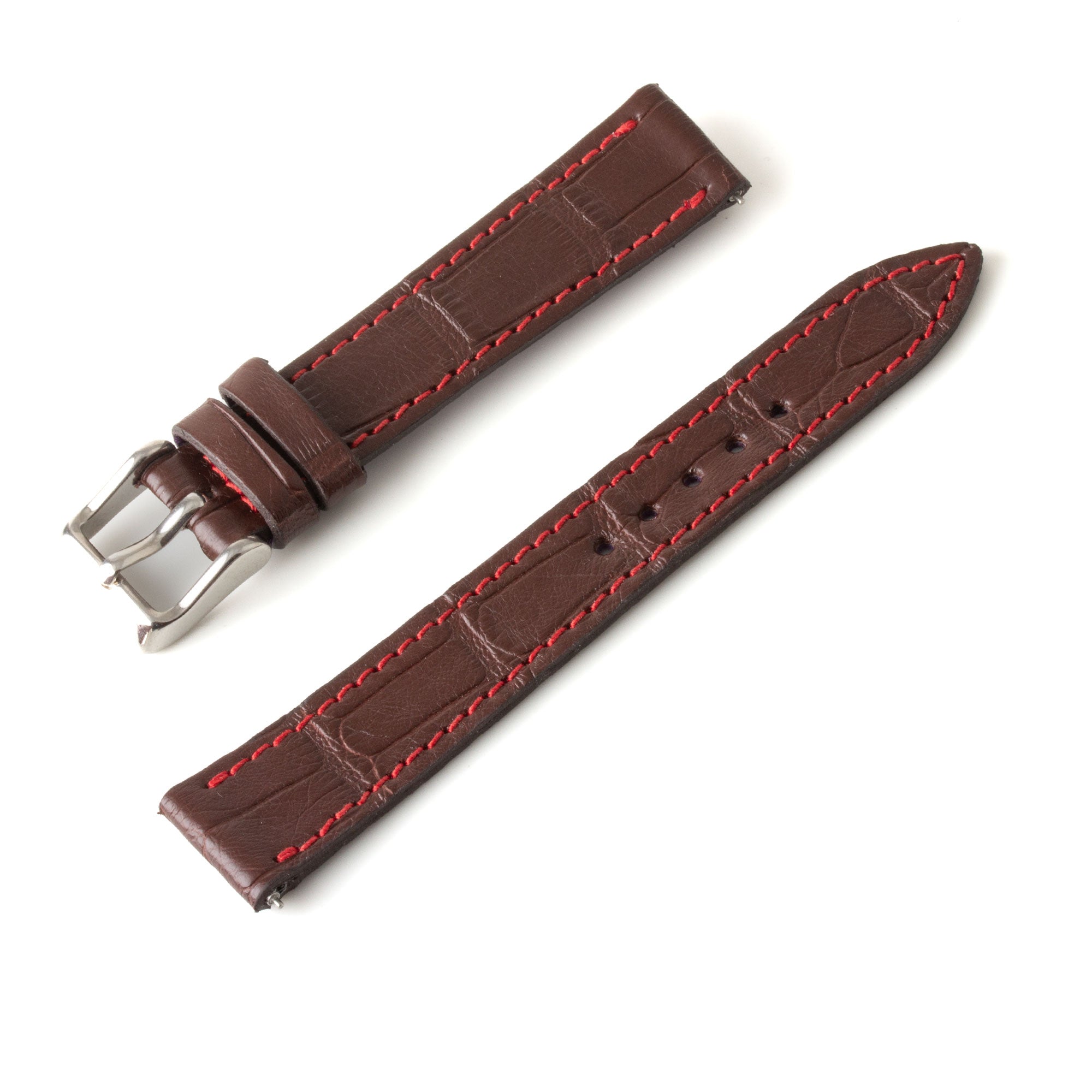 Alligator "Solo" leather watch band - 16mm width (0.63 inches) / Size S (n° 7)