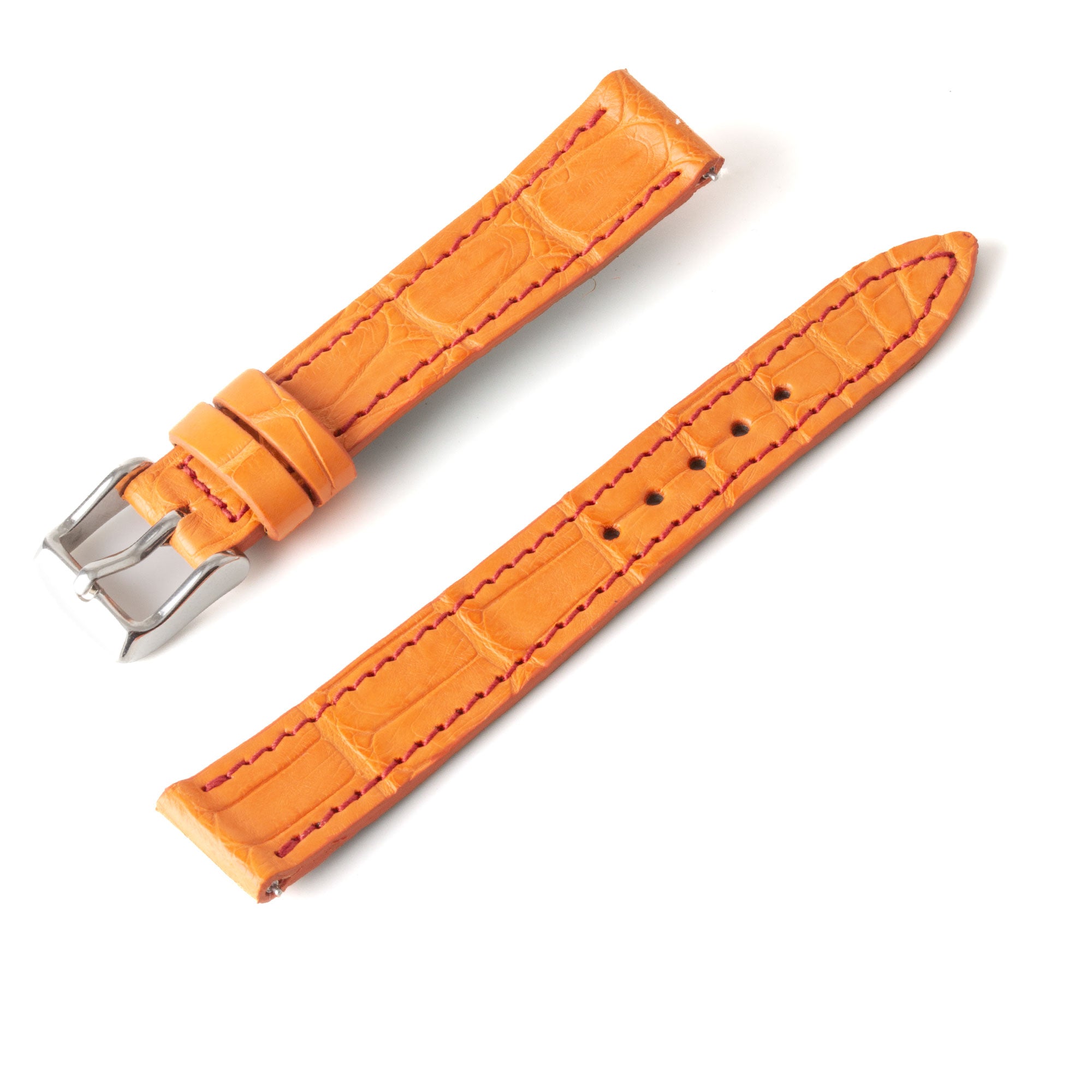 Alligator "Solo" leather watch band - 16mm width (0.63 inches) / Size S (n° 8)