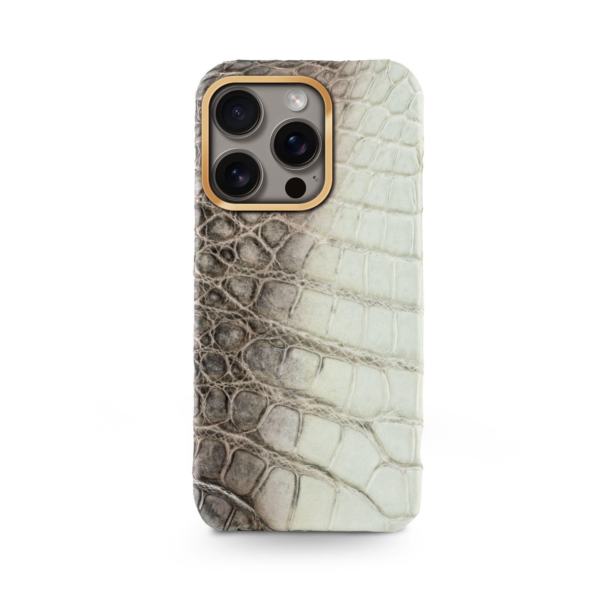 Leather iPhone case / cover "Prime" - iPhone 16 ( Pro & Pro Max only ) - Genuine "Himalaya" crocodile