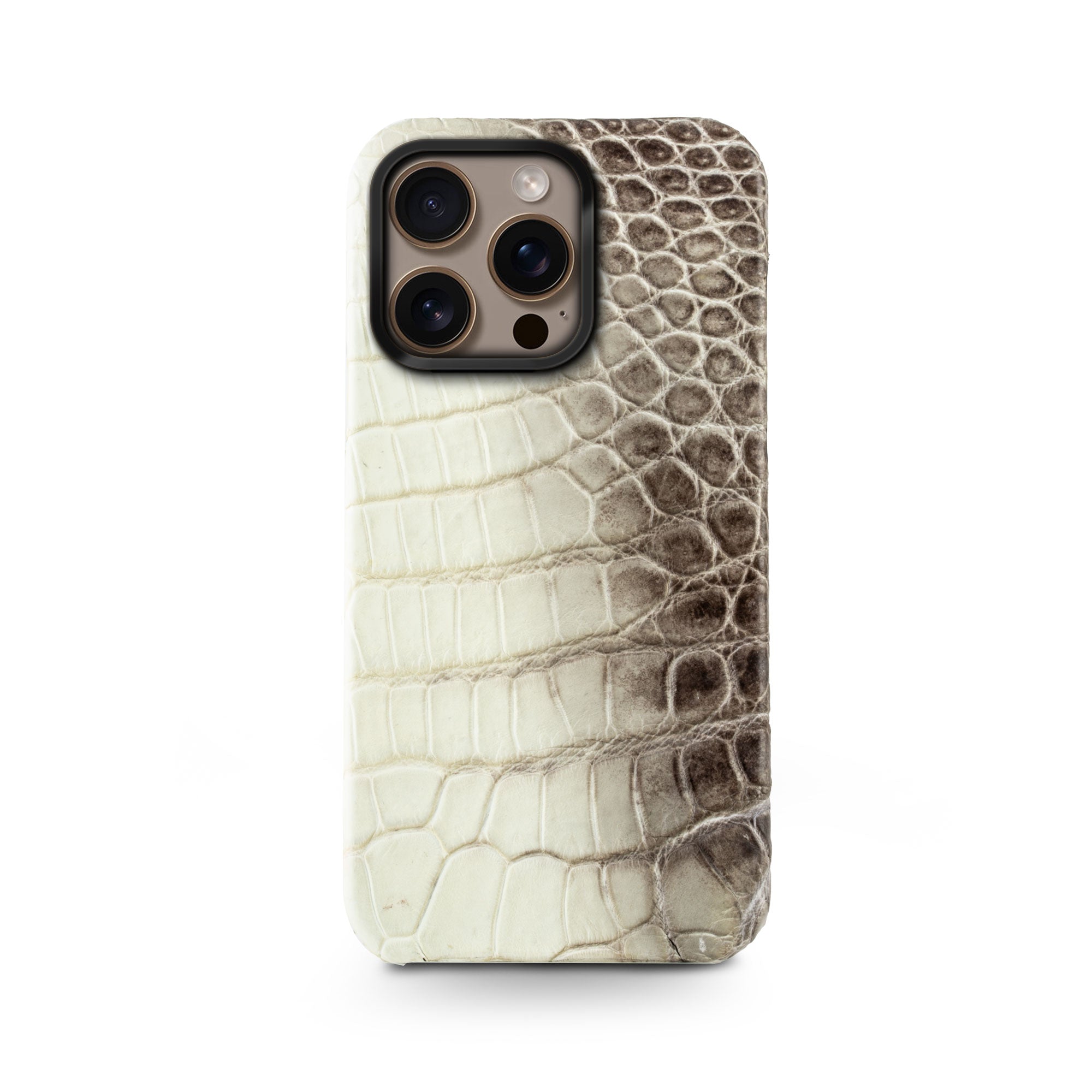 Leather iPhone case / cover "Prime" - iPhone 16 ( Pro & Pro Max only ) - Genuine "Himalaya" crocodile