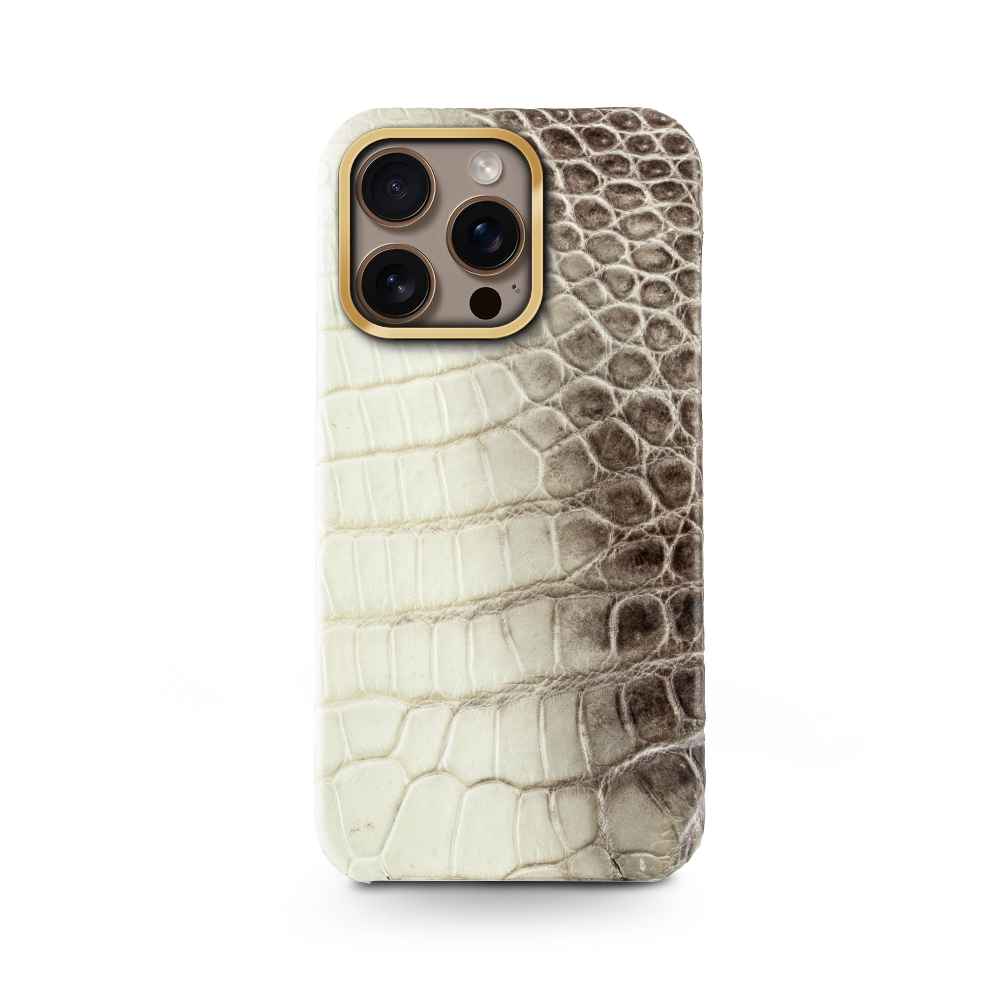 Leather iPhone case / cover "Prime" - iPhone 16 ( Pro & Pro Max only ) - Genuine "Himalaya" crocodile