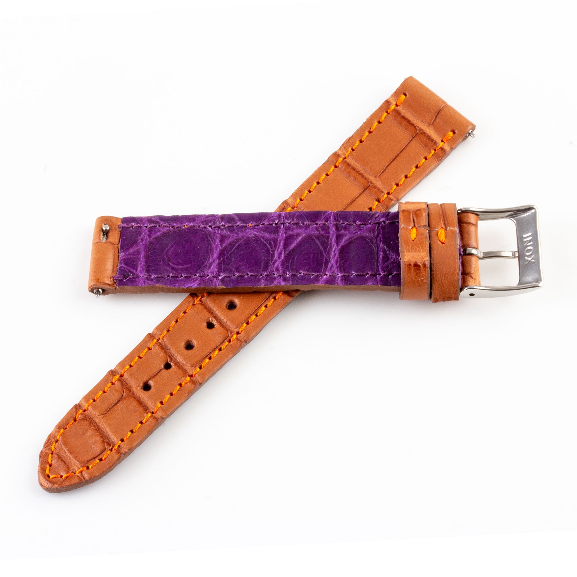 Bracelet montre "Solo" Alligator - Largeur 17mm / Taille M (n° 2)