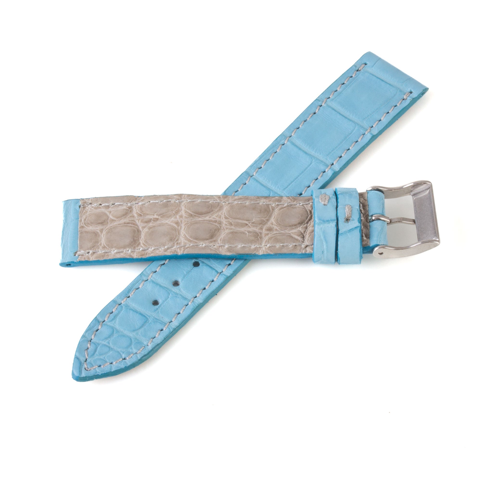 Bracelet montre "Solo" Alligator - Largeur 18mm / Taille M (n° 9)