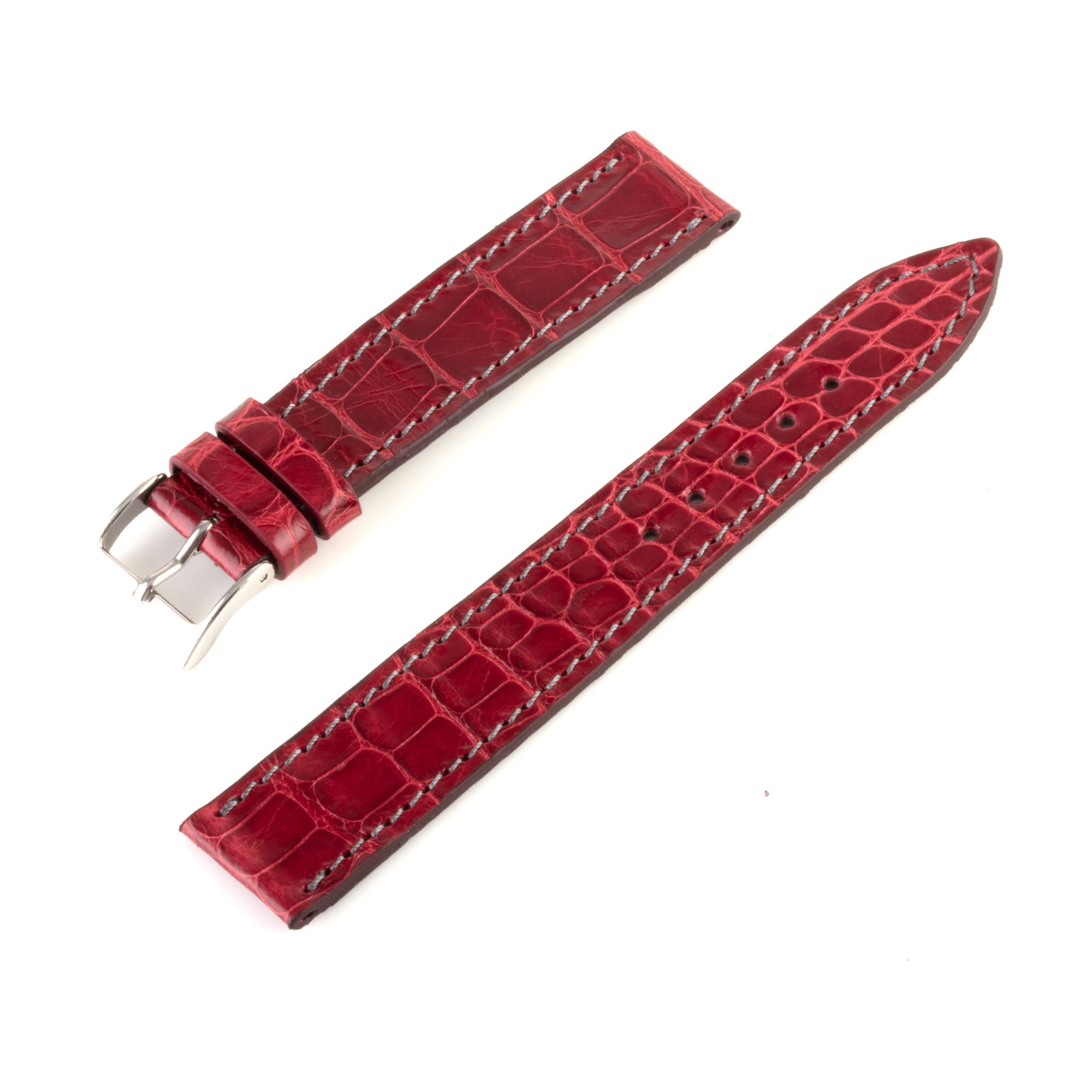 Alligator leather "Solo" watch band - 18mm width (0.71 inches) / Size M (n° 10)