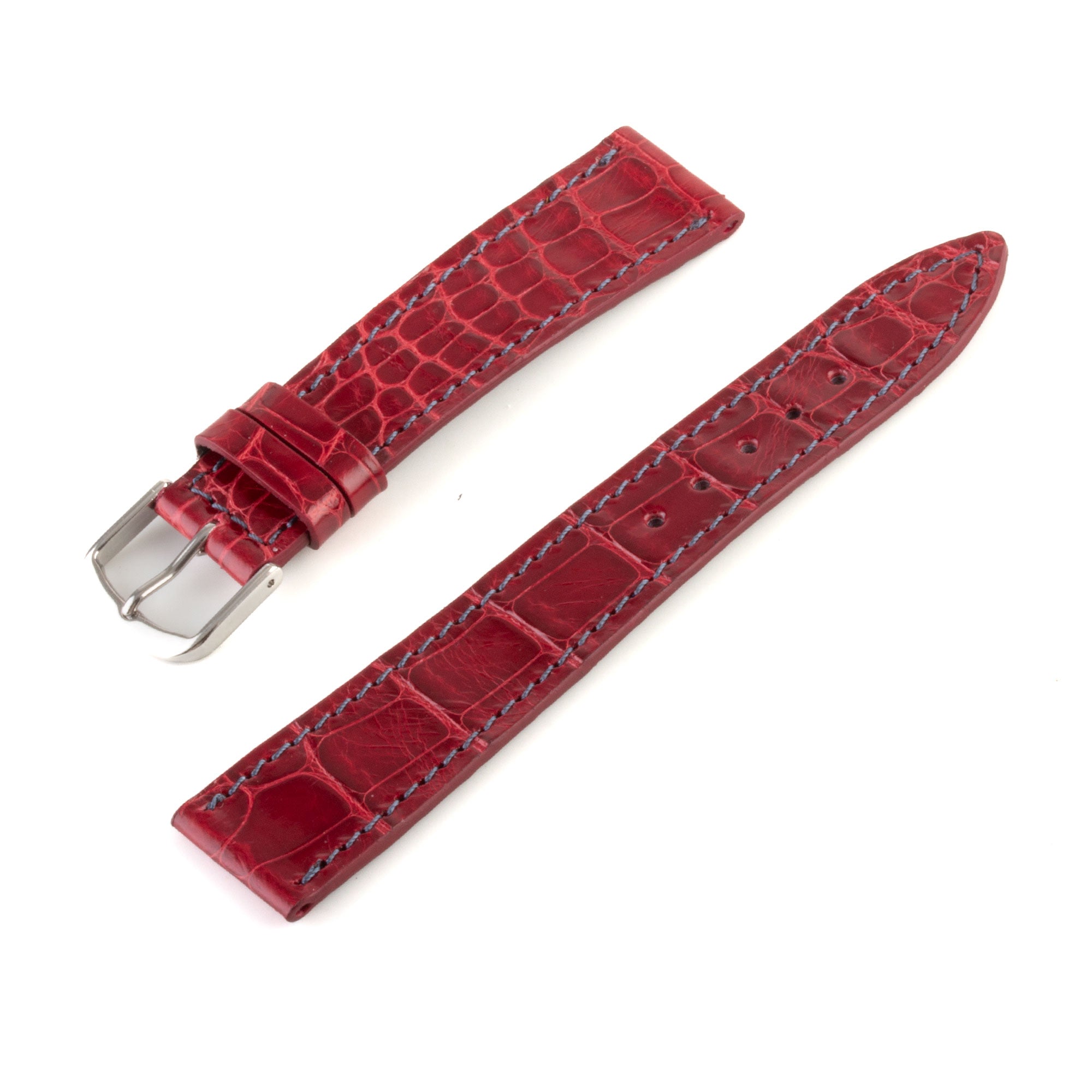 Alligator leather "Solo" watch band - 19mm width (0.75 inches) / Size M (n° 2)