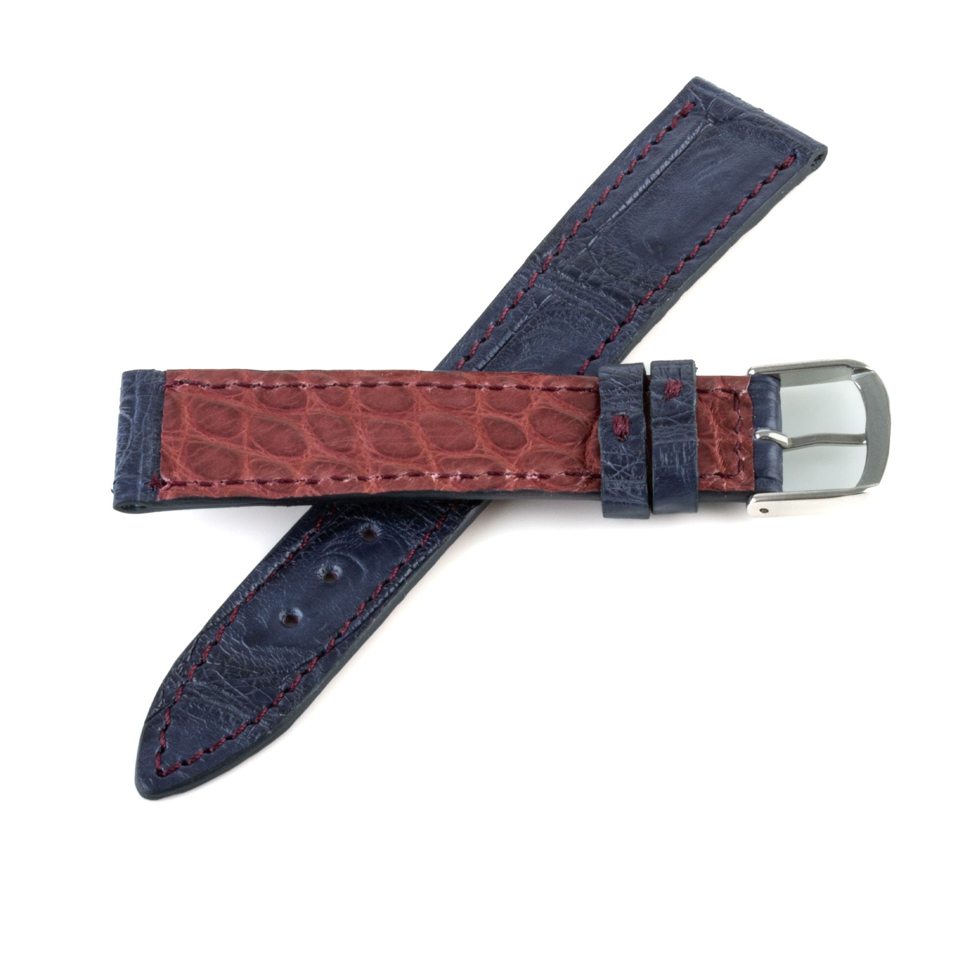 Alligator leather "Solo" watch band - 19mm width (0.75 inches) / Size M (n° 4)