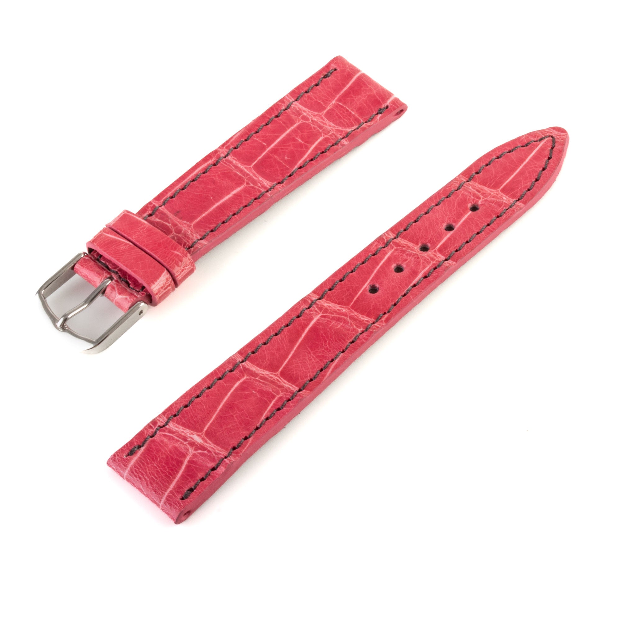 Bracelet montre "Solo" Alligator - Largeur 19mm / Taille M (n° 6)