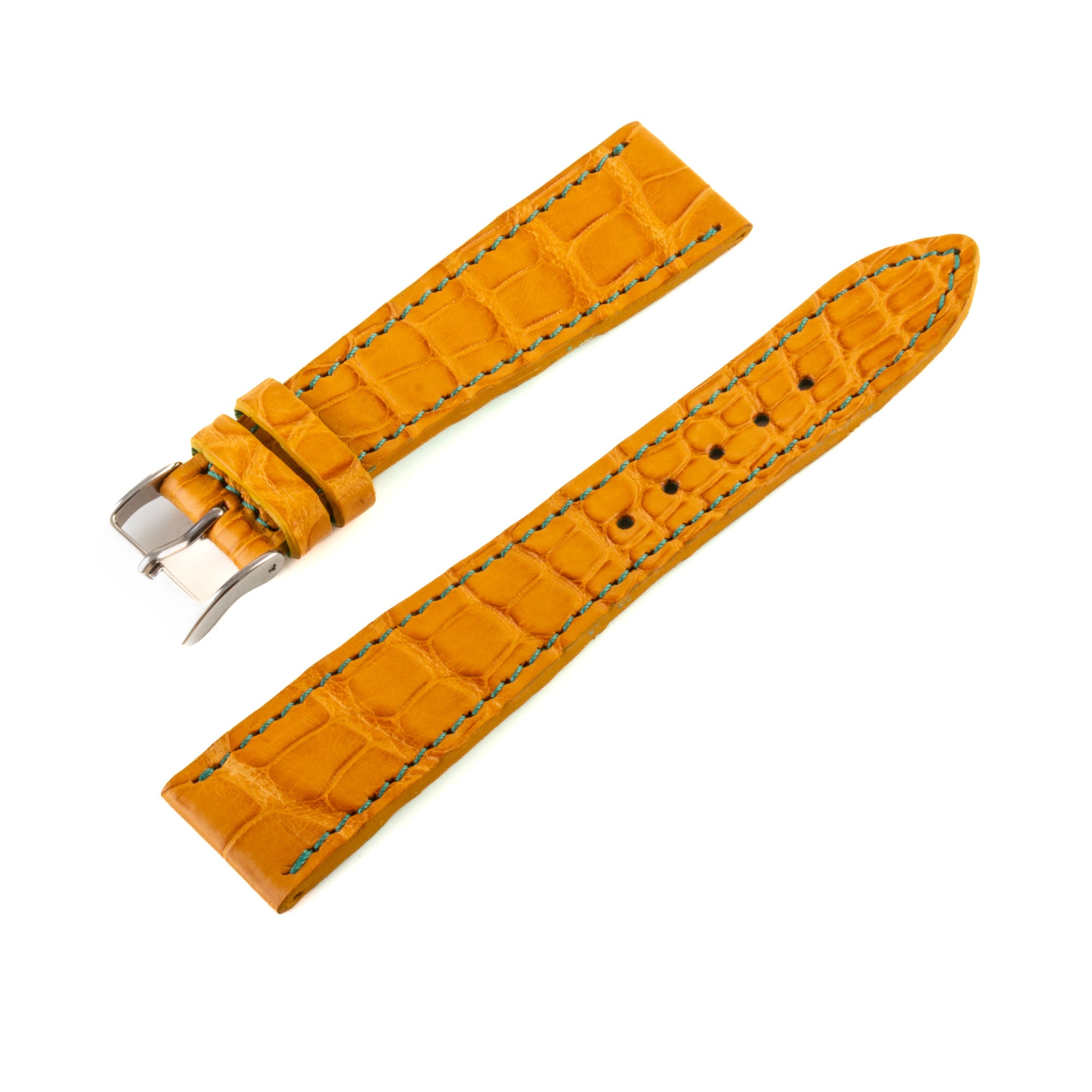 Alligator leather watch band - 20/16 mm width (0.79/0.63 inches) / Size M (n° 1)