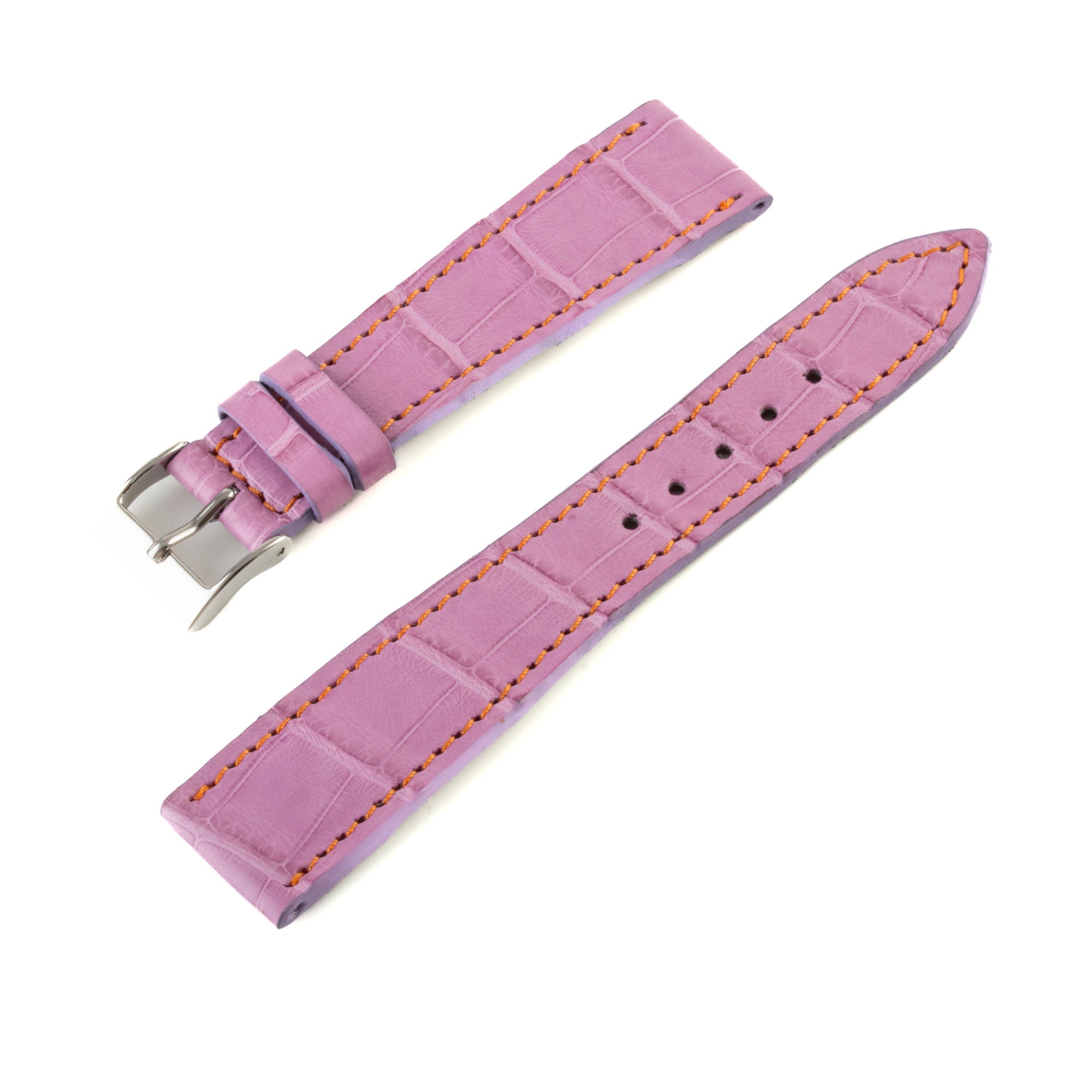 Bracelet montre "Solo" Alligator - Largeur 20/16 mm / Taille M (n° 3)