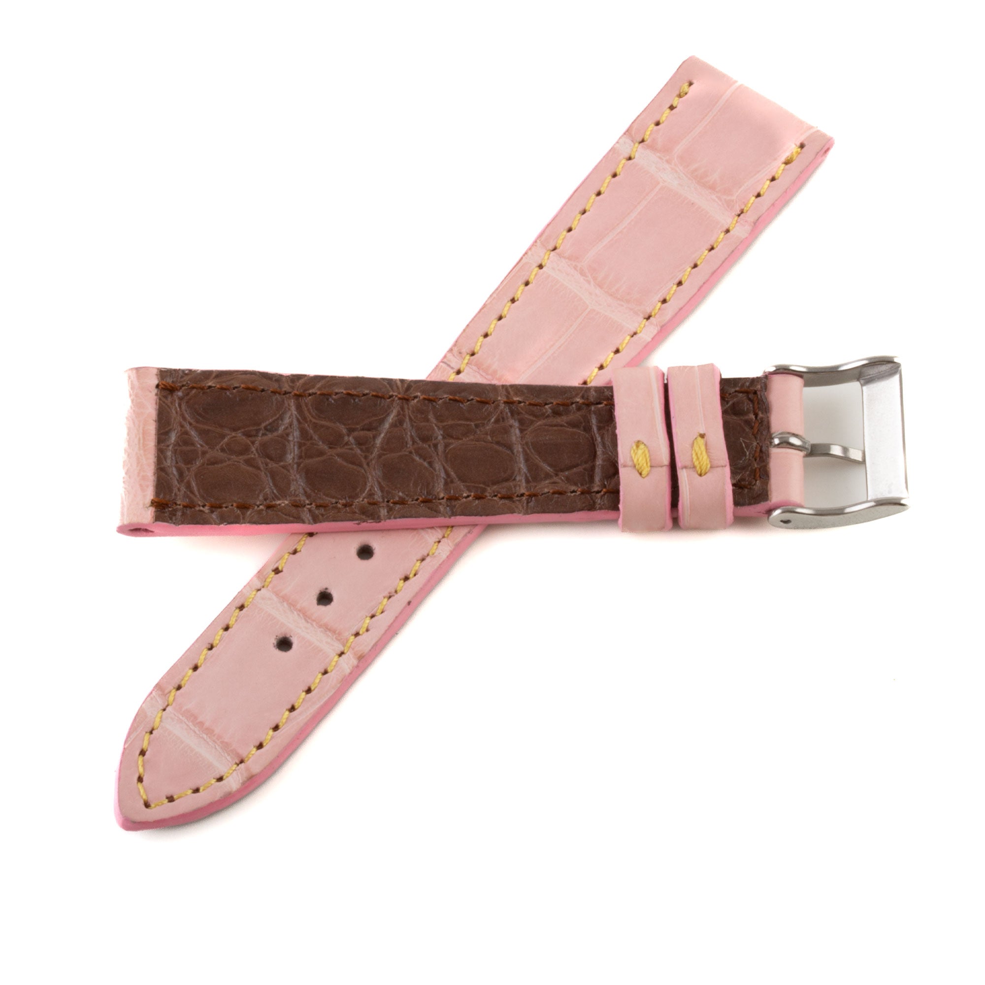 Alligator leather watch band - 20/16 mm width (0.79/0.63 inches) / Size M (n° 4)