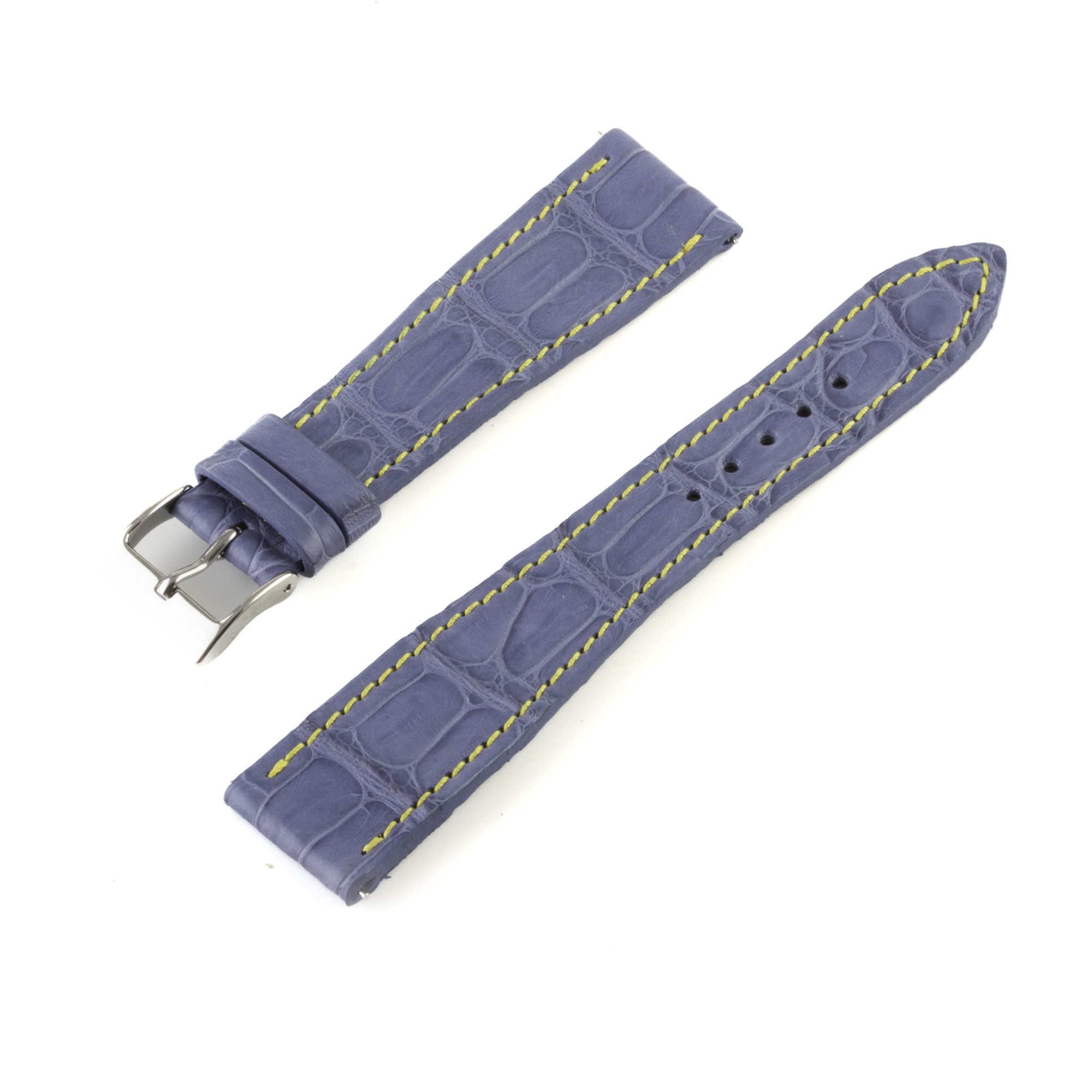 Alligator leather watch band - 20/16 mm width (0.79/0.63 inches) / Size M (n° 7)