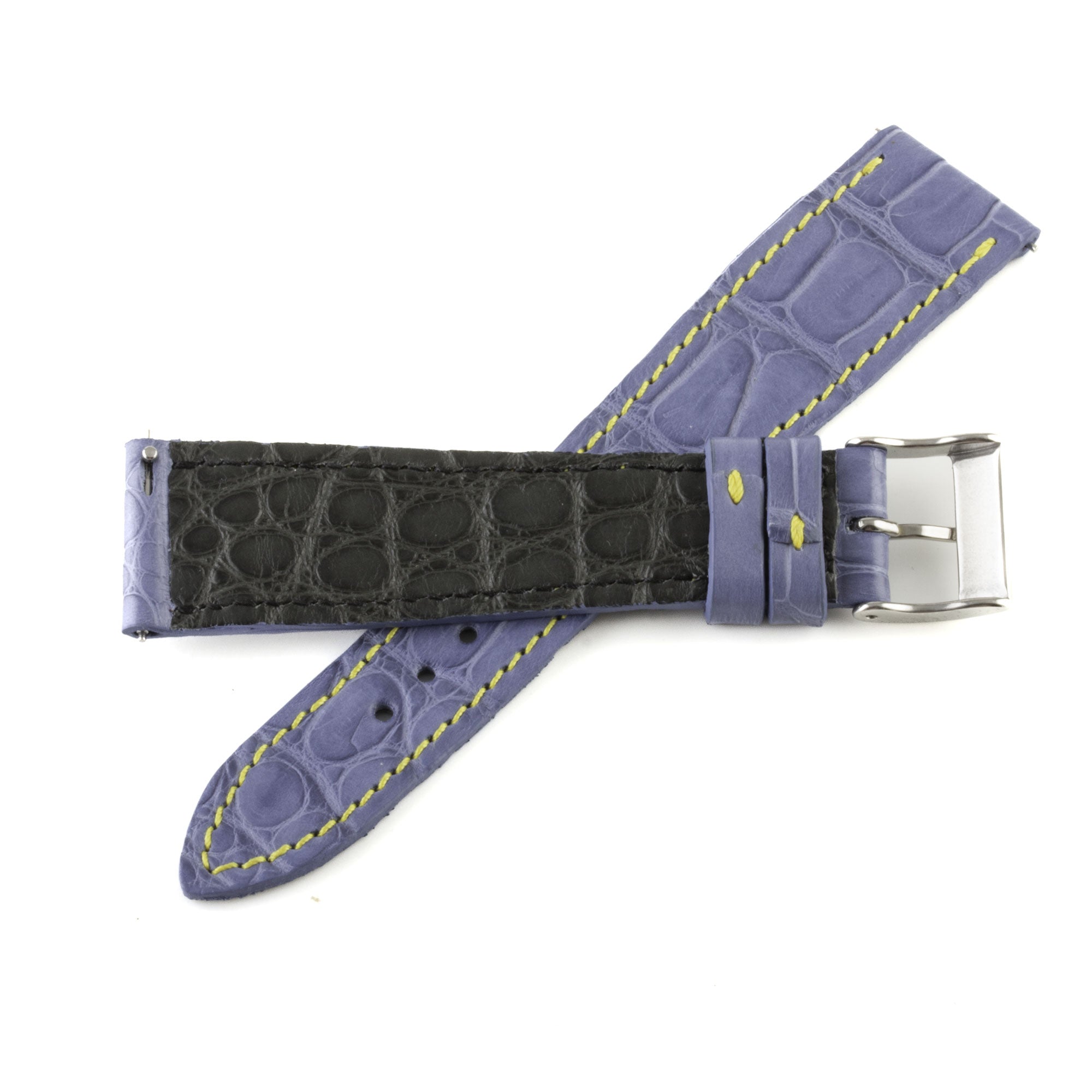 Alligator leather watch band - 20/16 mm width (0.79/0.63 inches) / Size M (n° 7)