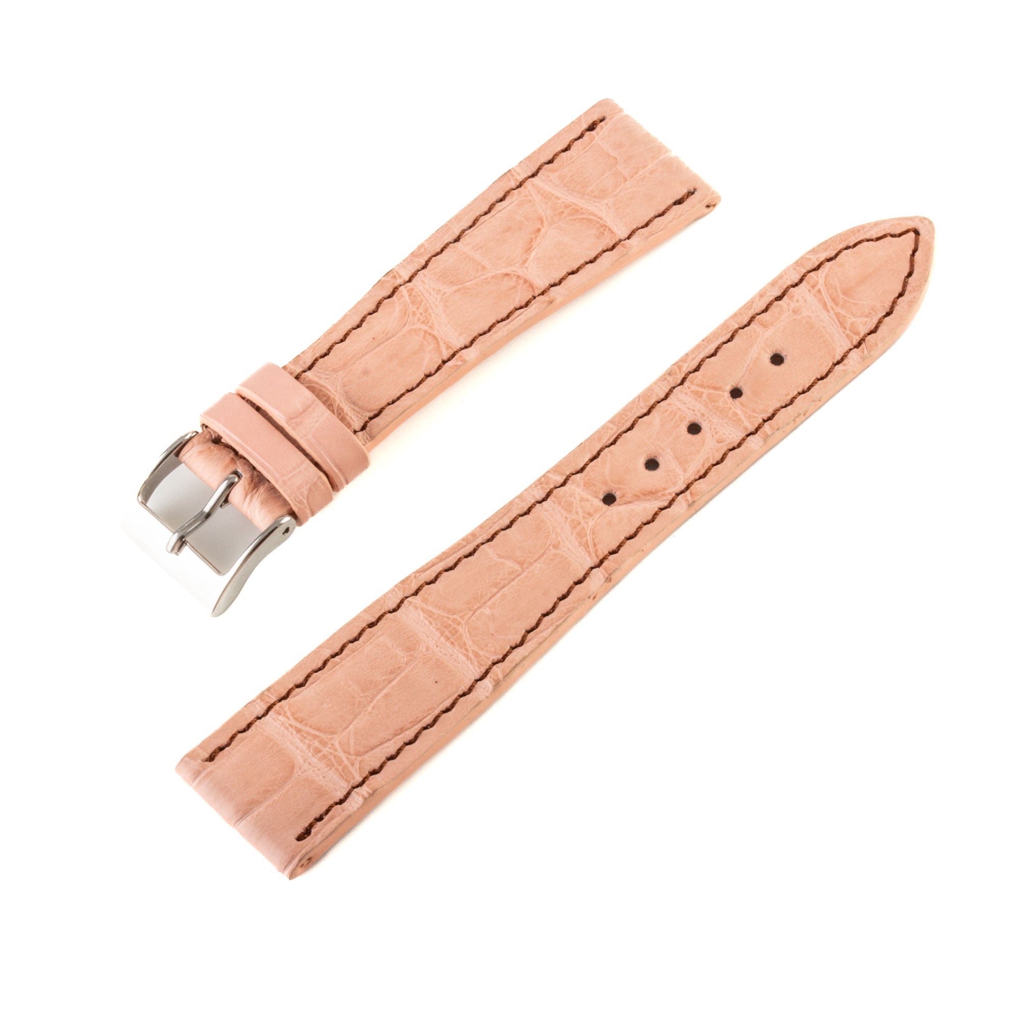 Alligator leather watch band - 20/16 mm width (0.79/0.63 inches) / Size M (n° 8)