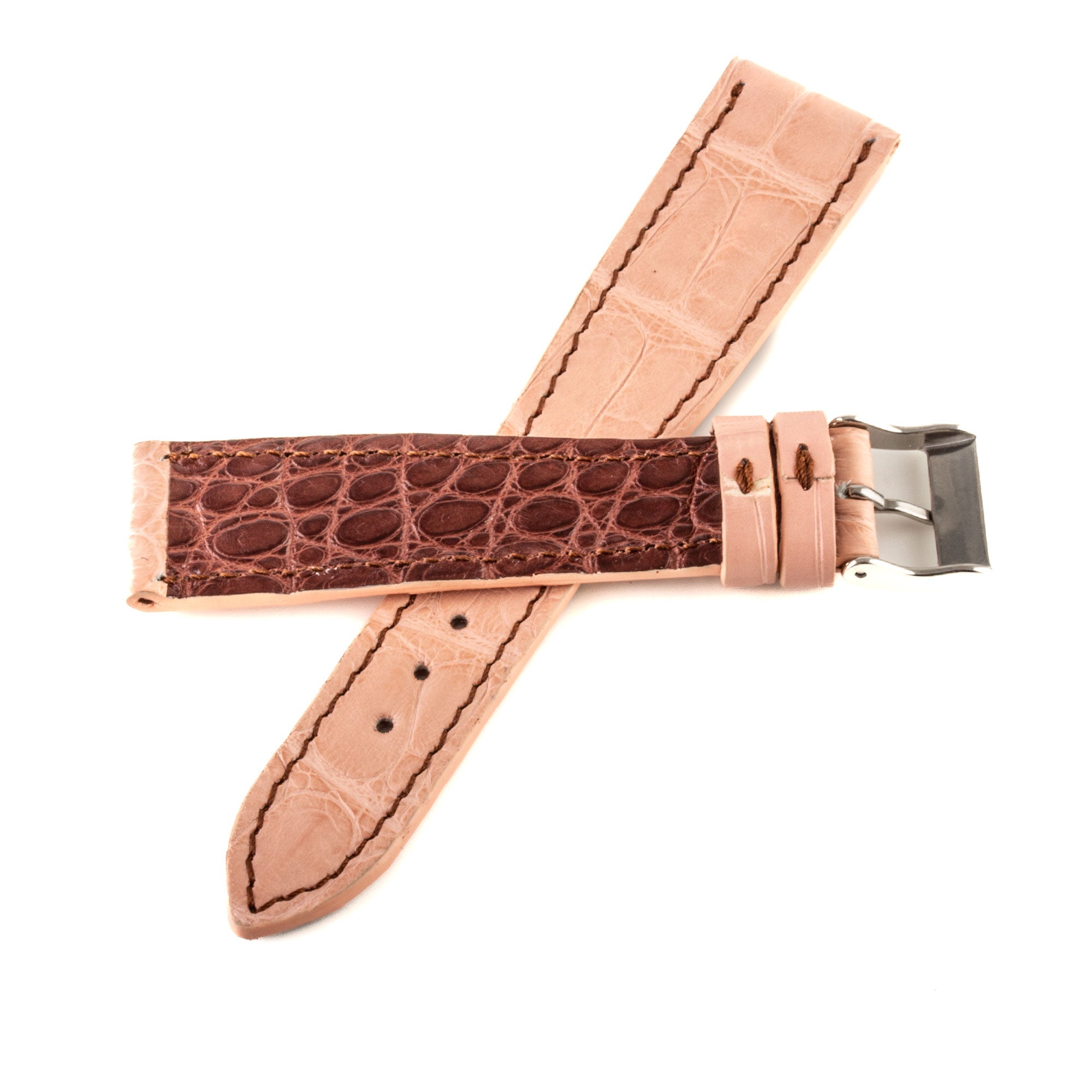 Alligator leather watch band - 20/16 mm width (0.79/0.63 inches) / Size M (n° 8)