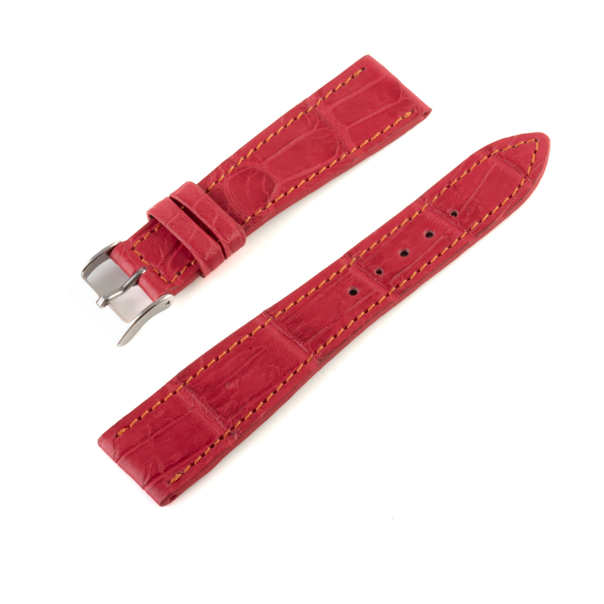 Alligator leather watch band - 20/16 mm width (0.79/0.63 inches) / Size M (n° 10)