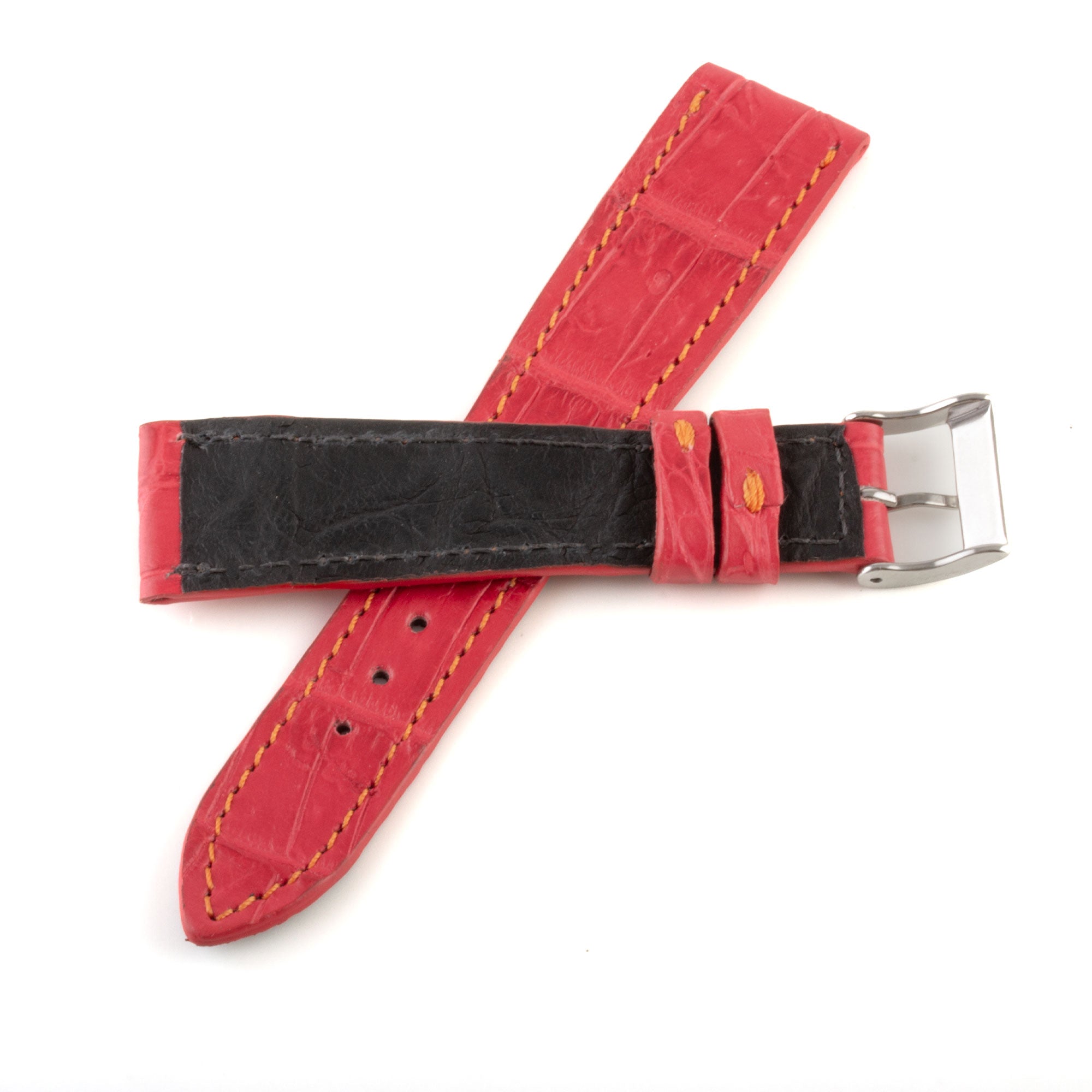 Alligator leather watch band - 20/16 mm width (0.79/0.63 inches) / Size M (n° 10)