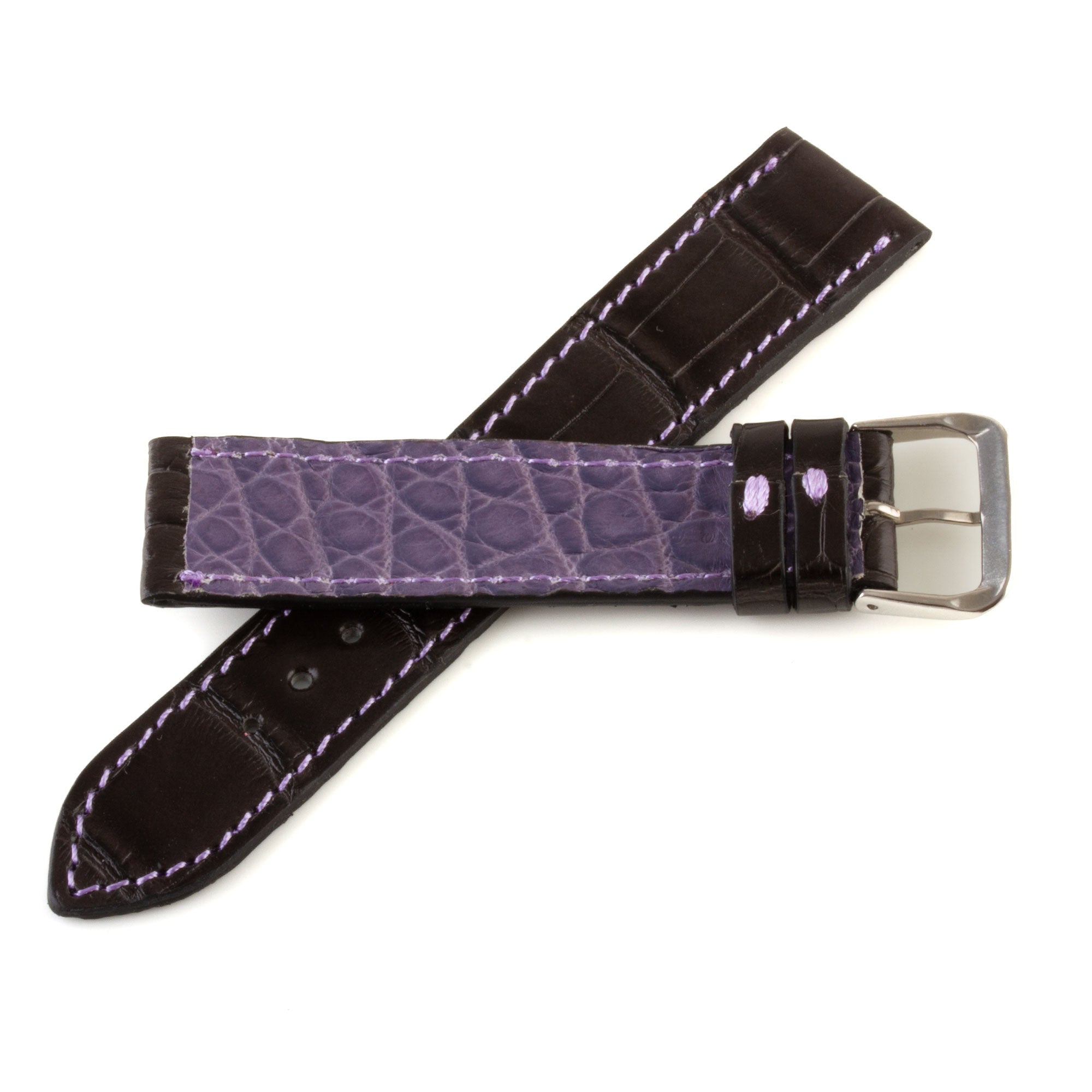 Alligator leather watch band - 20mm width (0.79 inches) / Size M (n° 1)