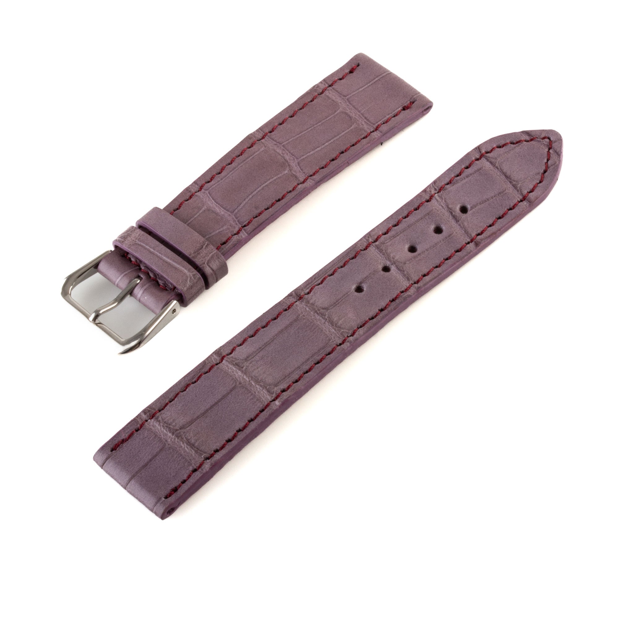 Bracelet montre "Solo" Alligator - Largeur 20mm / Taille M (n° 7)