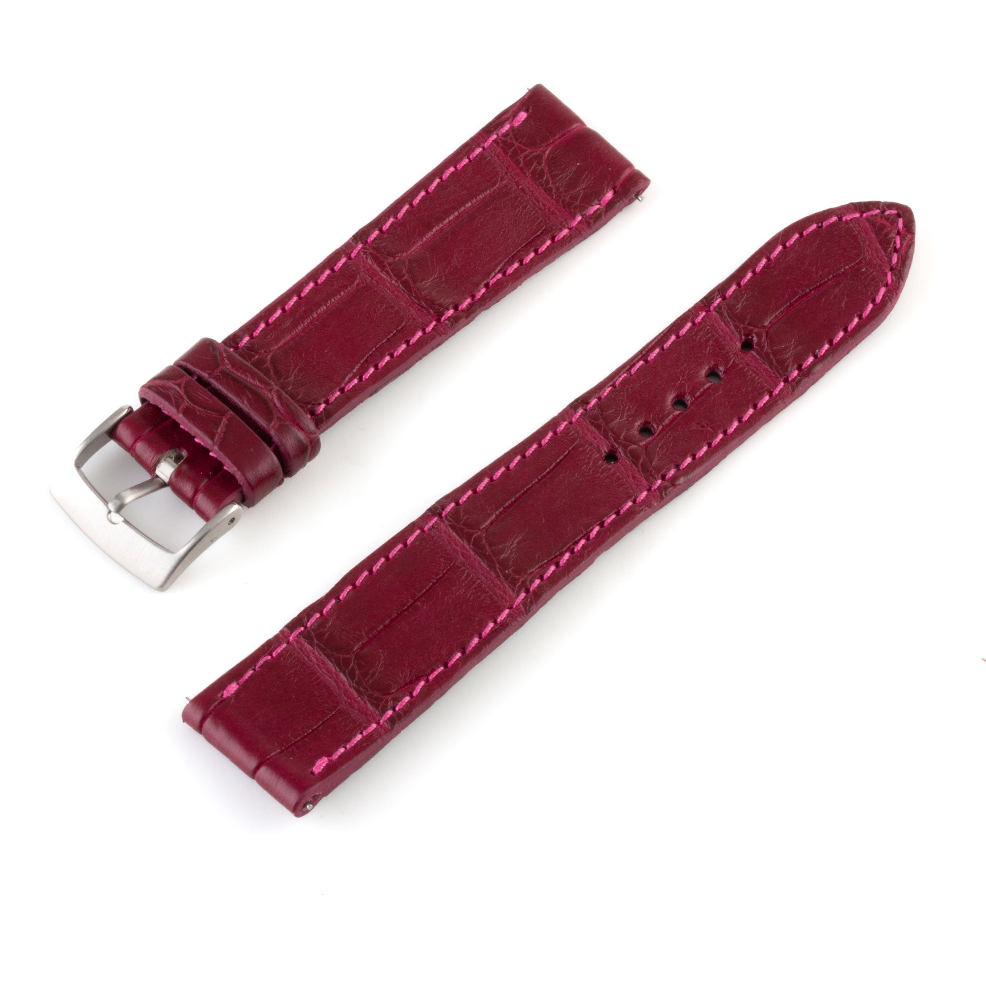 Alligator "Solo" leather watch band - 20mm width (0.79 inches) / Size M (n° 8)