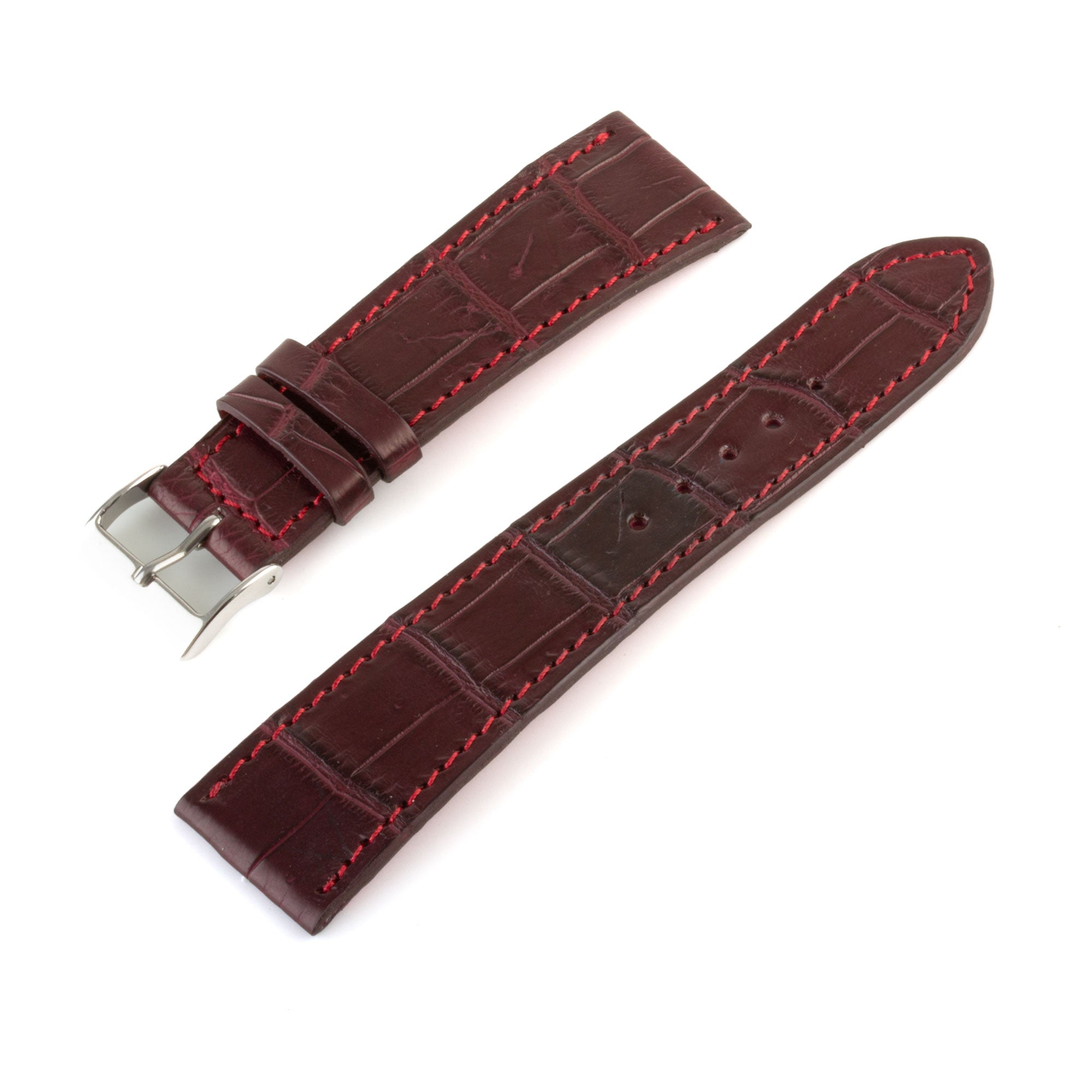 Alligator "Solo" leather watch band - 22mm width (0.87 inches) / Size M (n° 5)