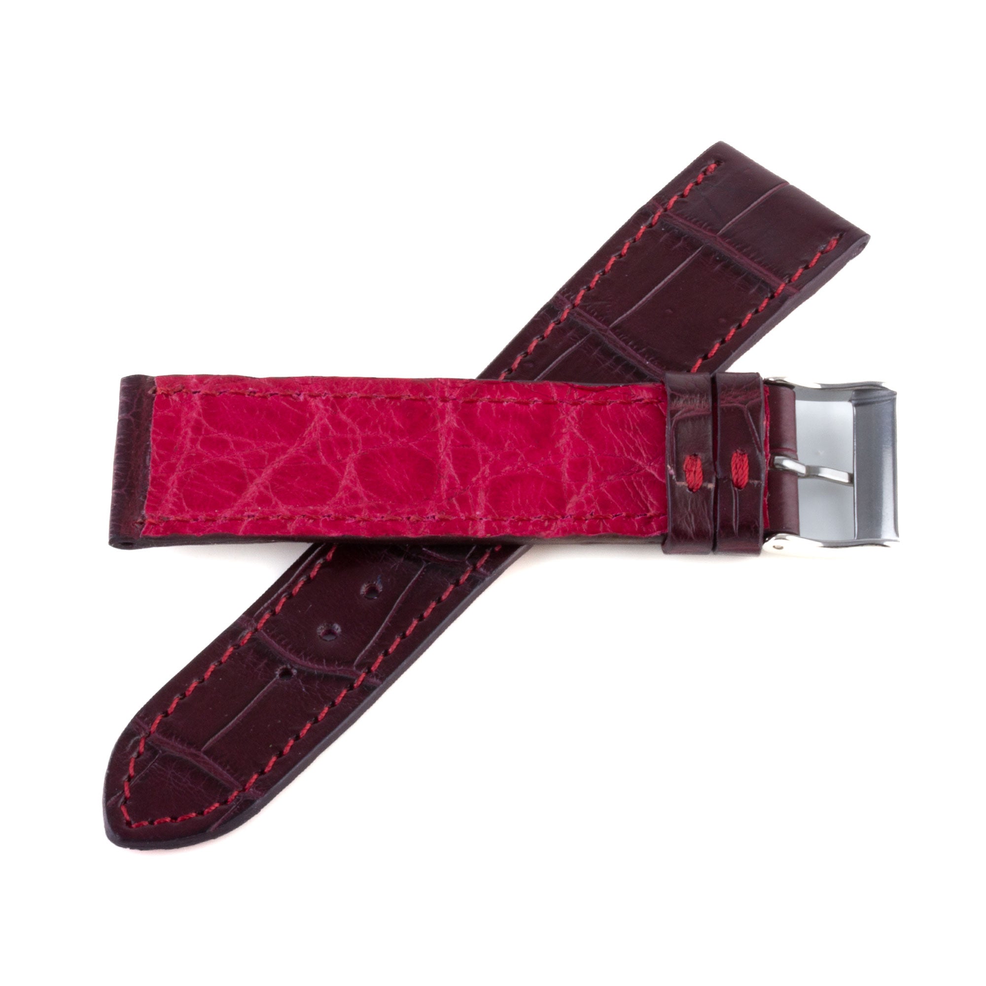 Alligator "Solo" leather watch band - 22mm width (0.87 inches) / Size M (n° 5)