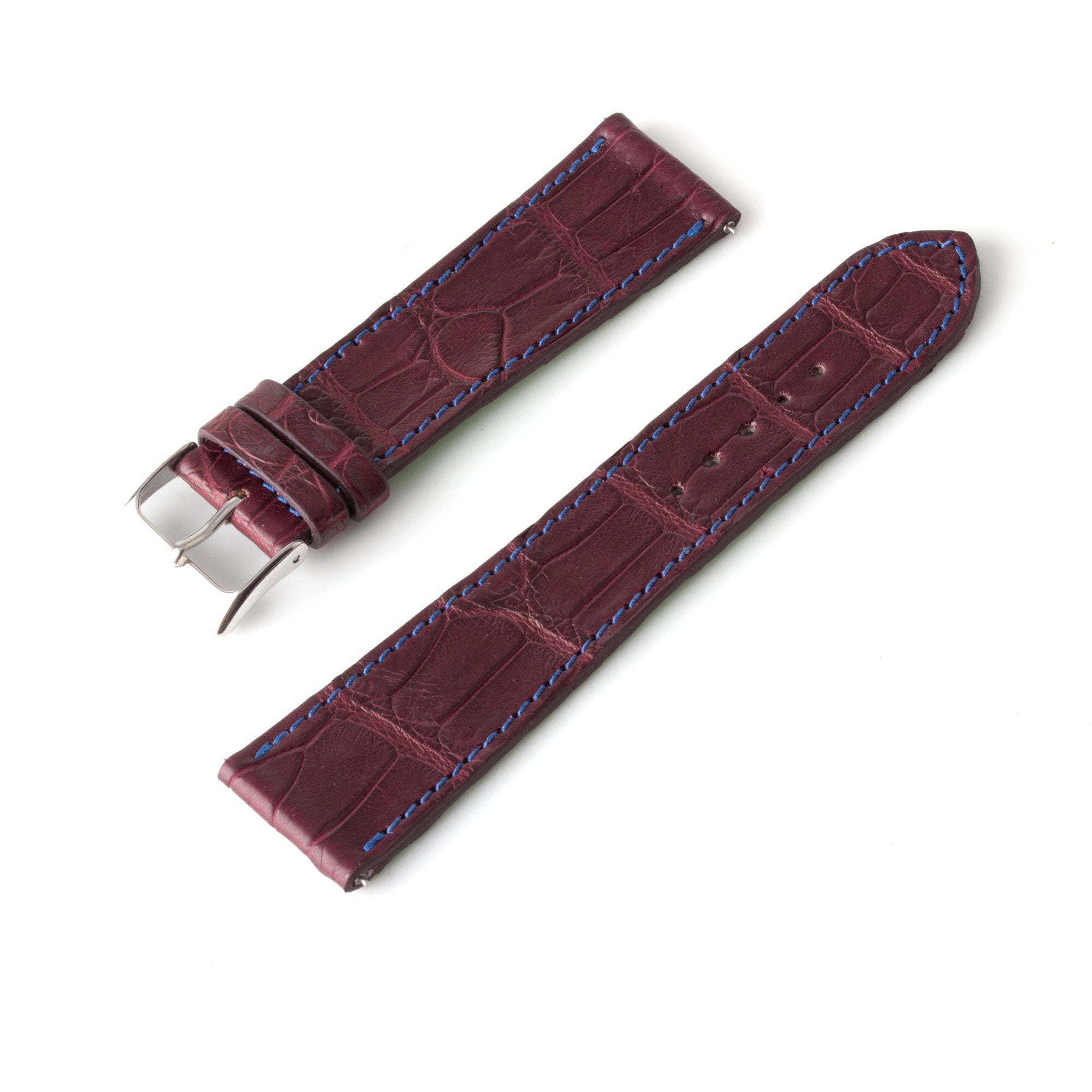 Alligator "Solo" leather watch band - 23mm width (0.90 inches) / Size M (n° 2)