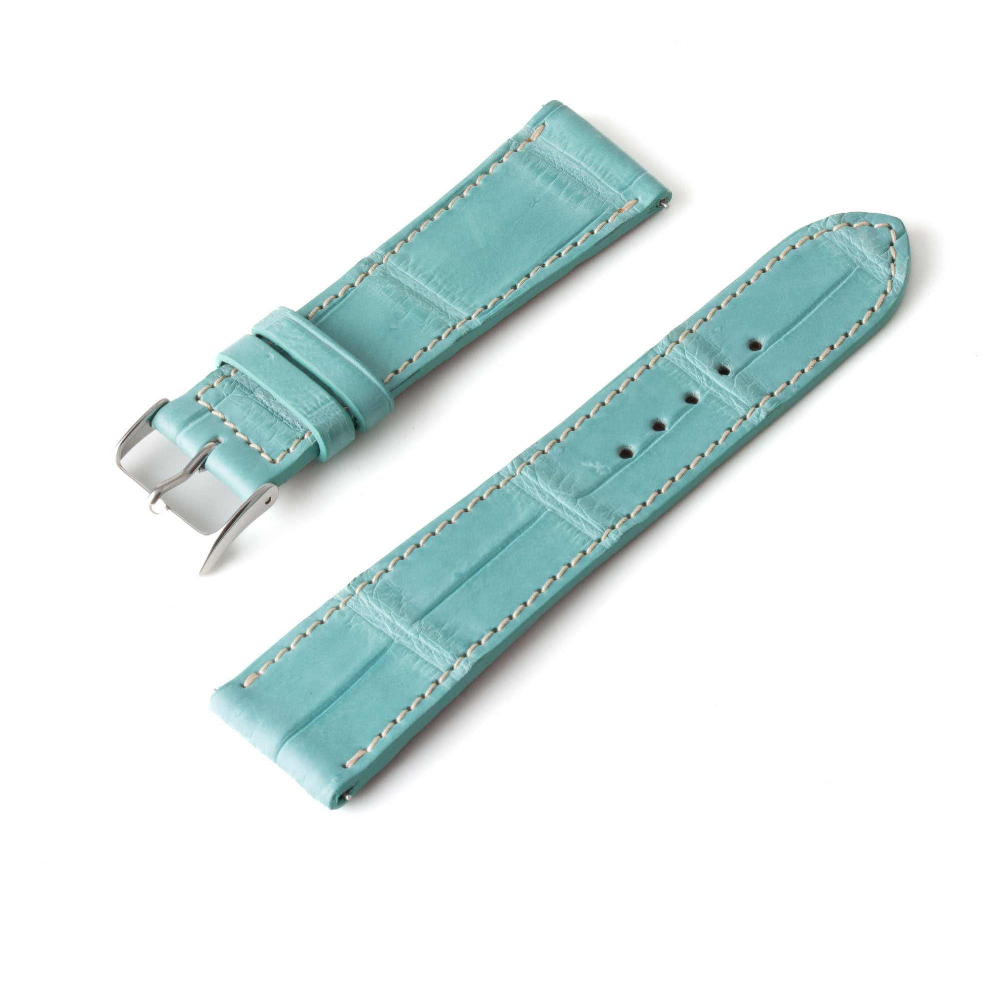 Alligator "Solo" leather watch band - 23mm width (0.90 inches) / Size M (n° 3)