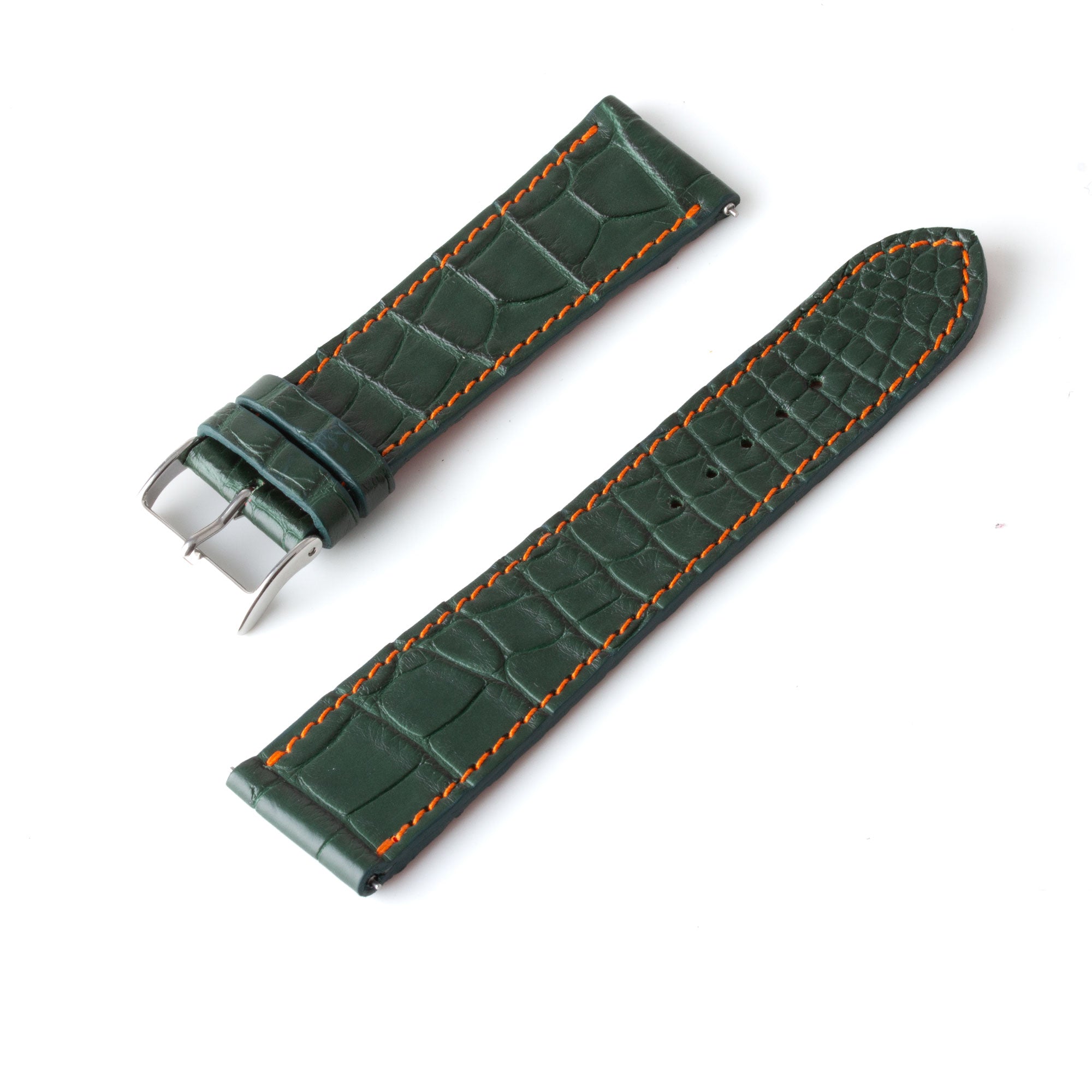 Alligator "Solo" leather watch band - 23mm width (0.90 inches) / Size M (n° 5)