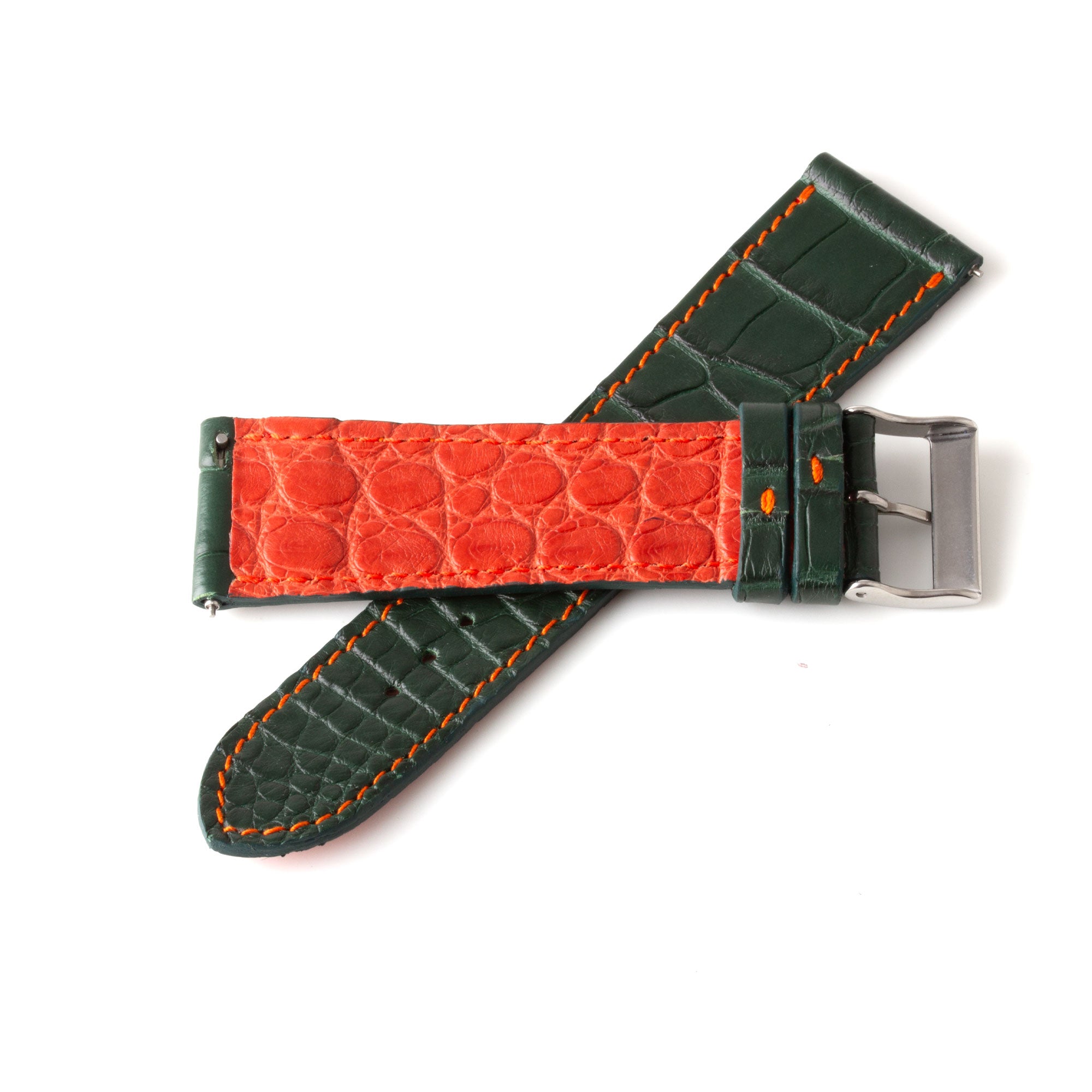 Alligator "Solo" leather watch band - 23mm width (0.90 inches) / Size M (n° 5)