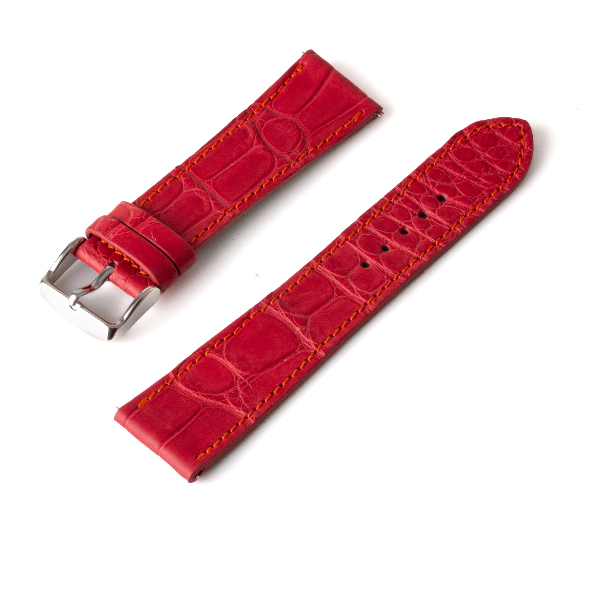 Alligator "Solo" leather watch band - 23mm width (0.90 inches) / Size M (n° 6)