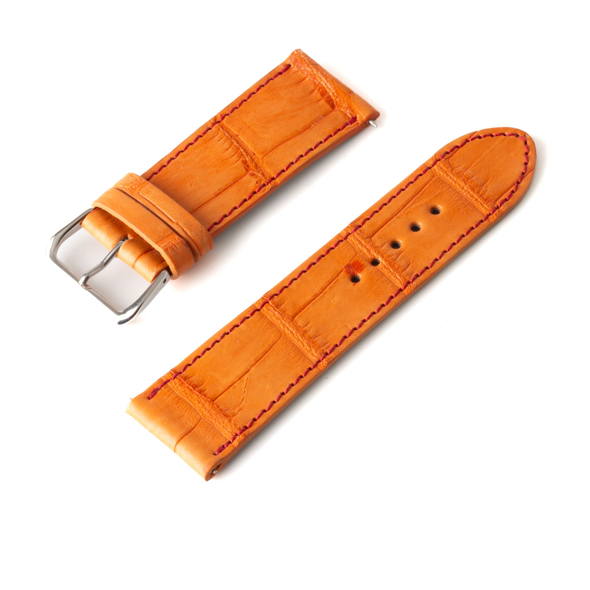 Alligator "Solo" leather watch band - 24mm width (0.94 inches) / Size S (n° 2)