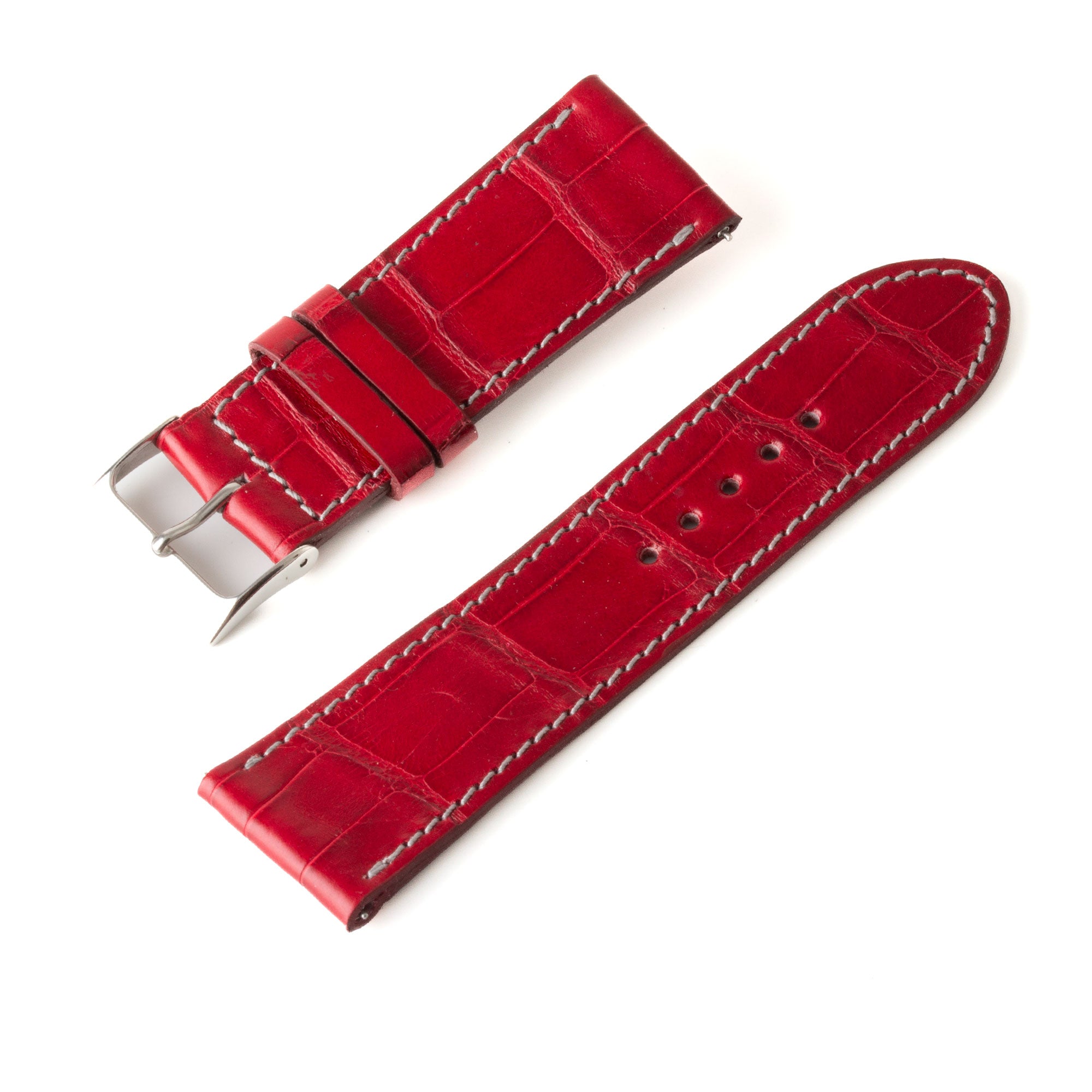 Bracelet montre "Solo" Alligator - Largeur 24mm / Taille S (n° 9)