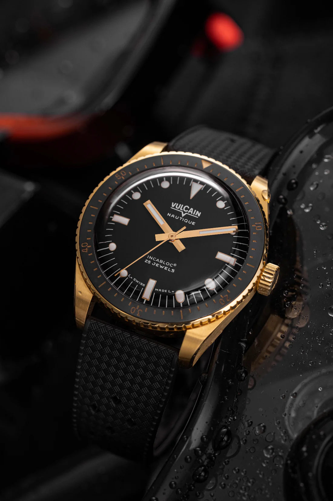 Vulcain Watch - Skindiver Nautique 38mm - Bronze & Black