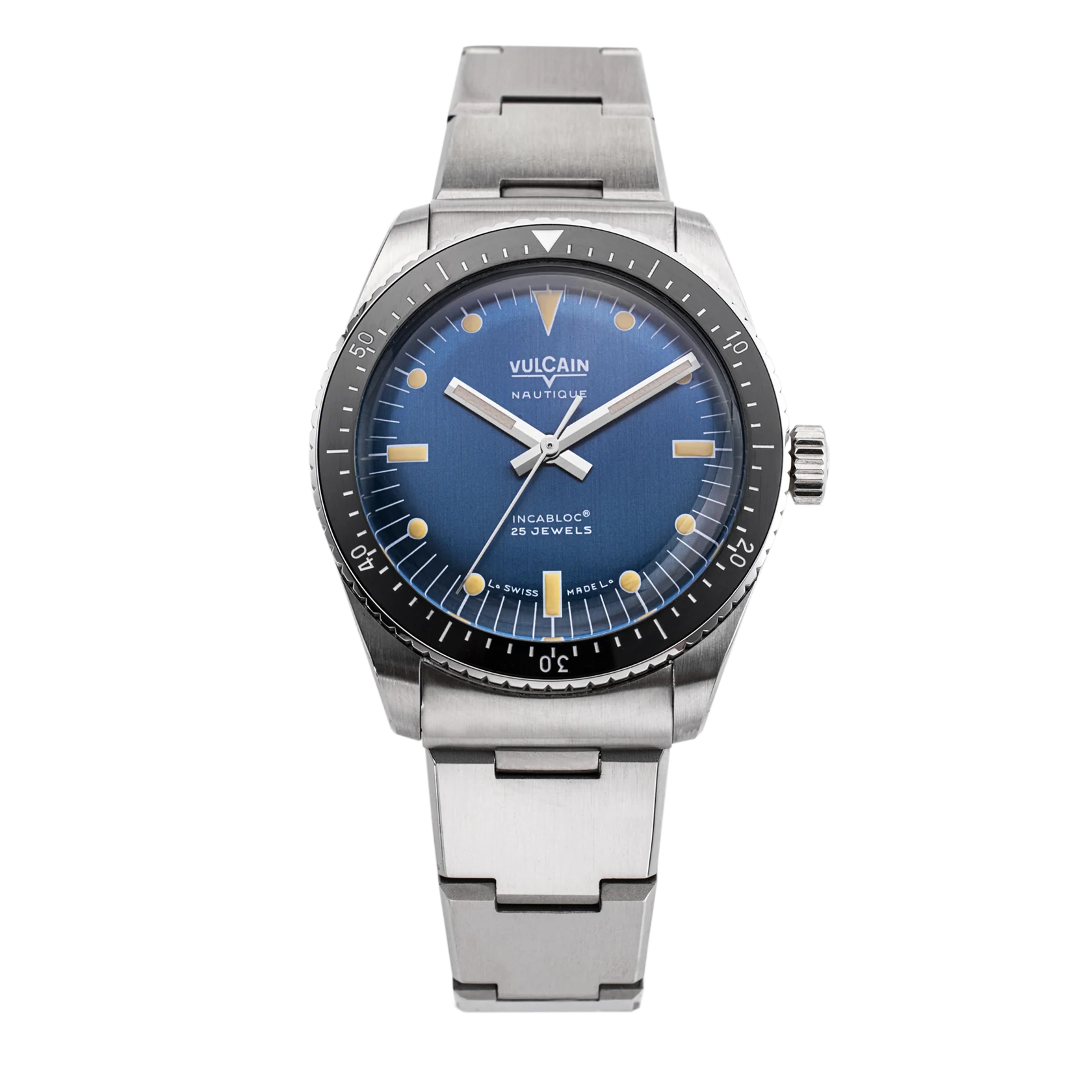 Montre Vulcain - Skindiver Nautique 38mm - Blue (metal bracelet + rubber strap included)