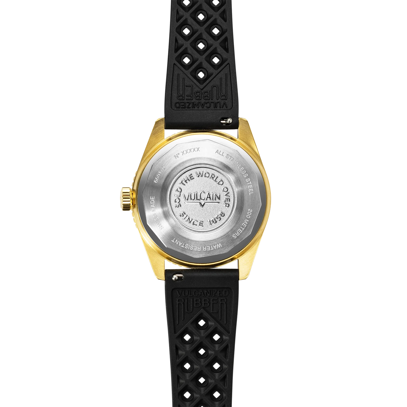 Vulcain Watch - Skindiver Nautique 38mm - Gold & Blue