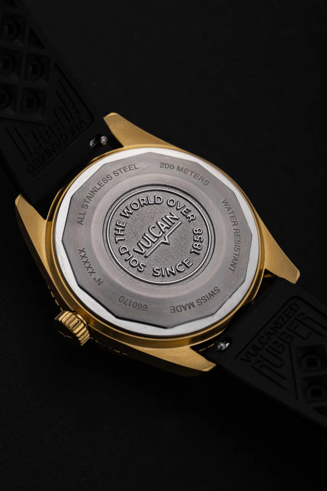 Vulcain Watch - Skindiver Nautique 38mm - Gold & Blue