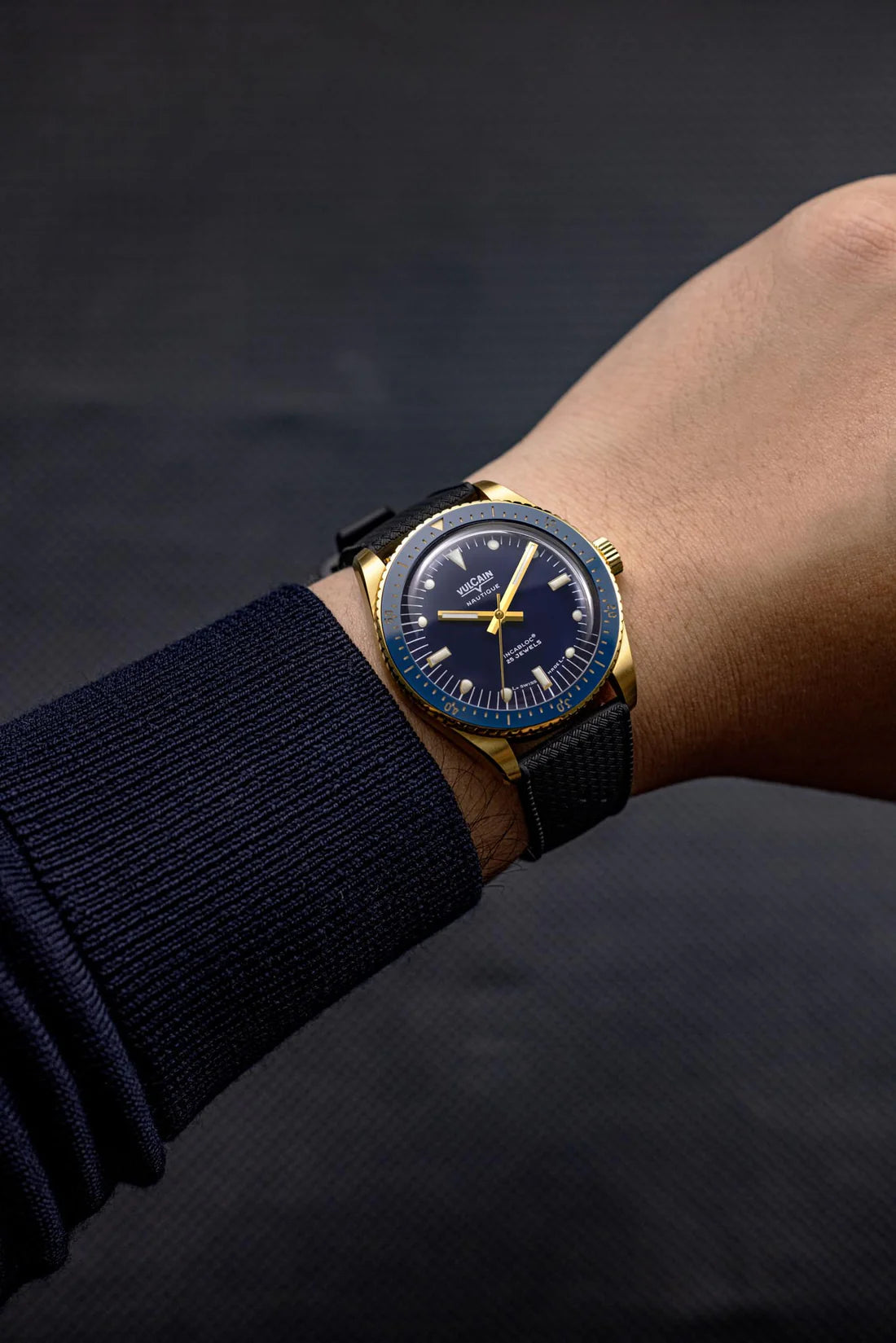 Montre Vulcain - Skindiver Nautique 38mm - Gold & Blue