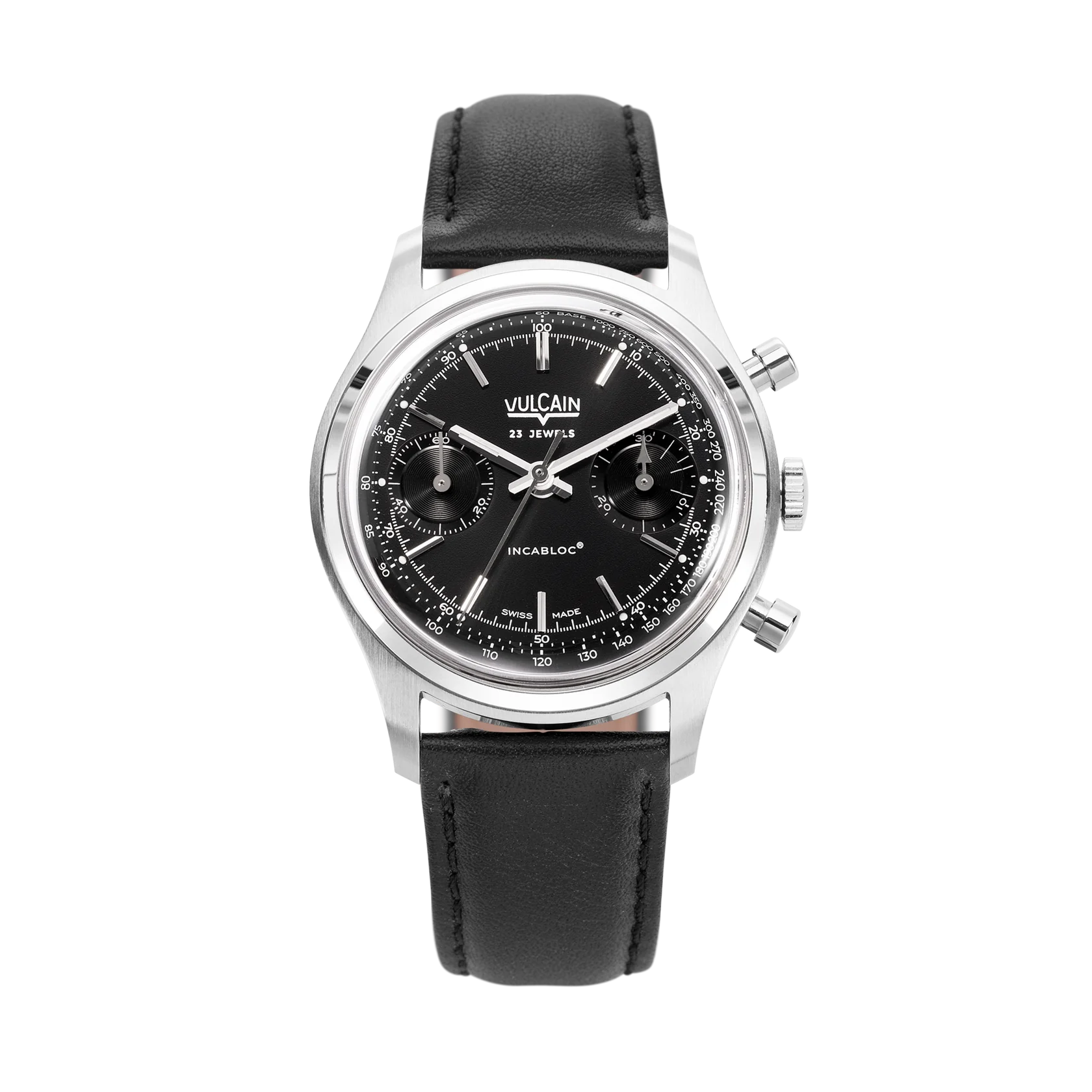 Montre Vulcain - Chronograph 70's 38mm - Black