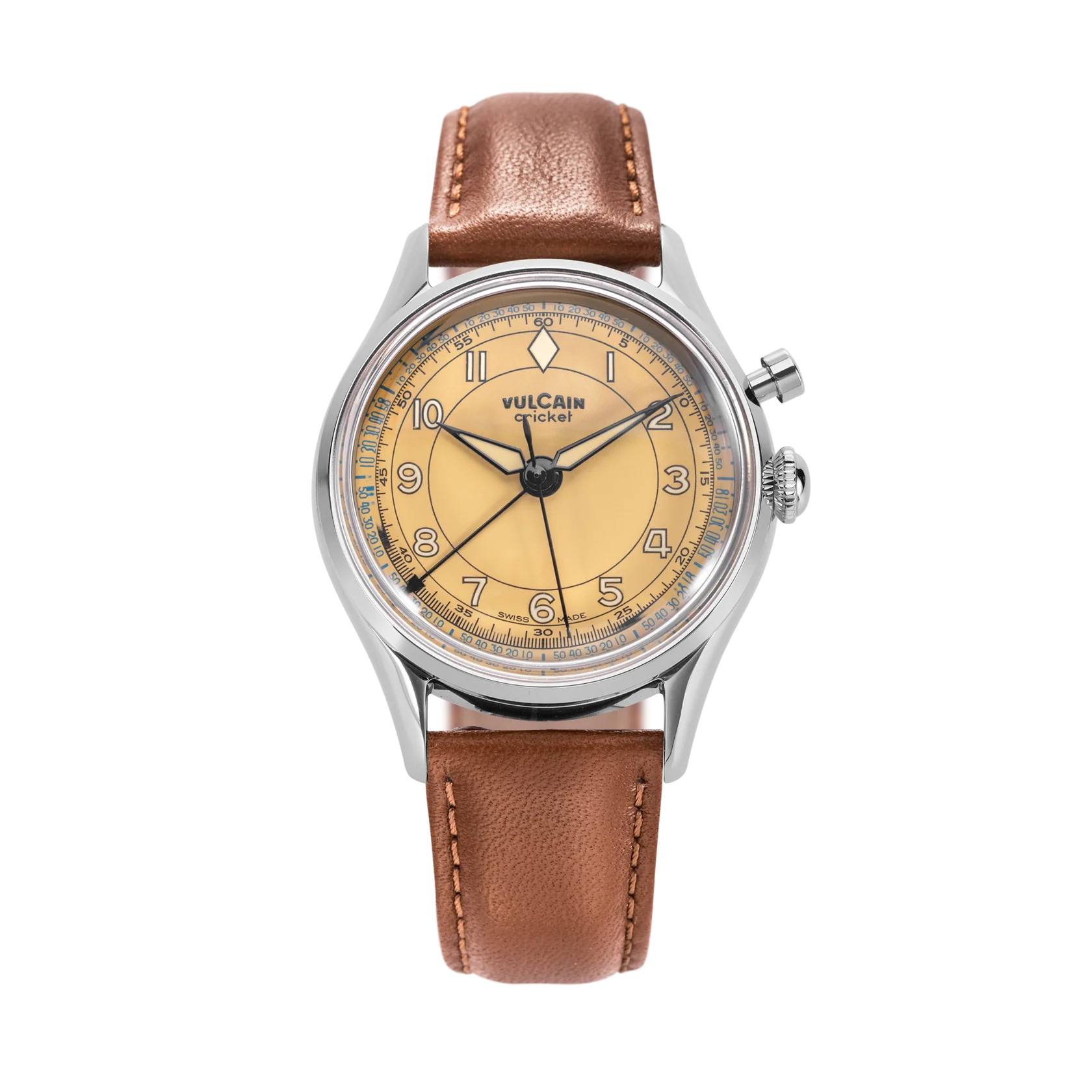 Montre Vulcain - Cricket Classique 39 mm - Khaki Brown