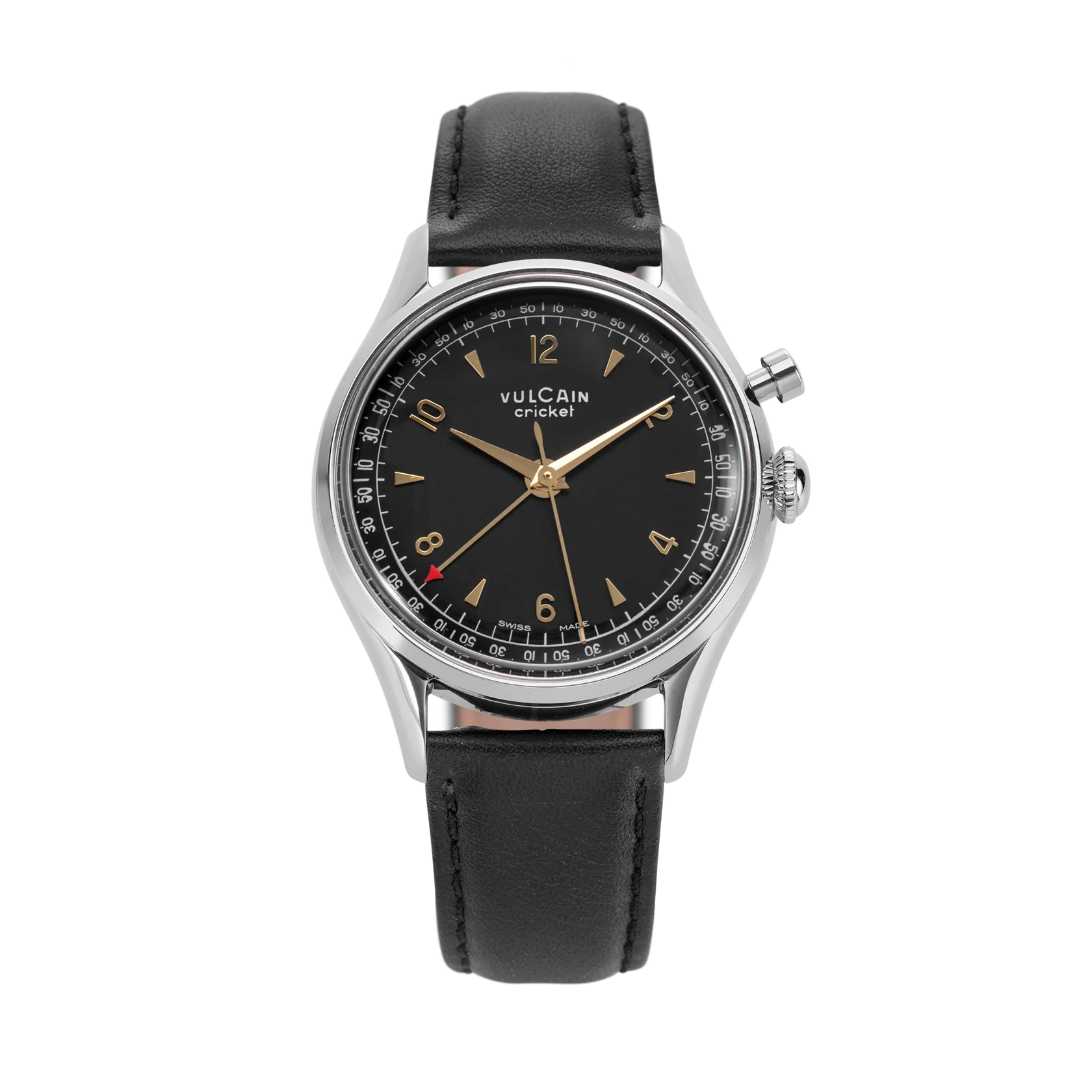 Vulcain Watch - Cricket Tradition 39 mm - Black & Gold