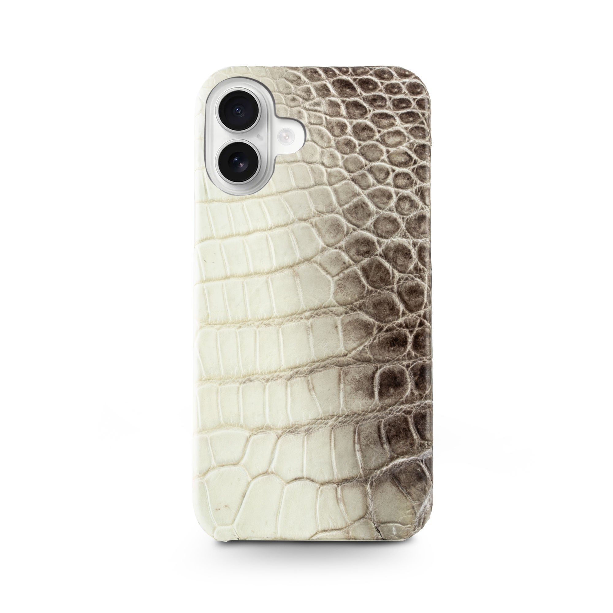 Leather iPhone case / cover "Slim" - iPhone 16 ( All models ) - Genuine "Himalaya" crocodile