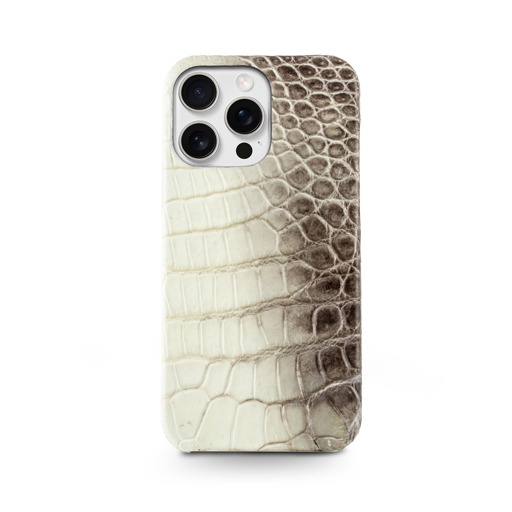 Leather iPhone case / cover "Slim" - iPhone 16 ( All models ) - Genuine "Himalaya" crocodile