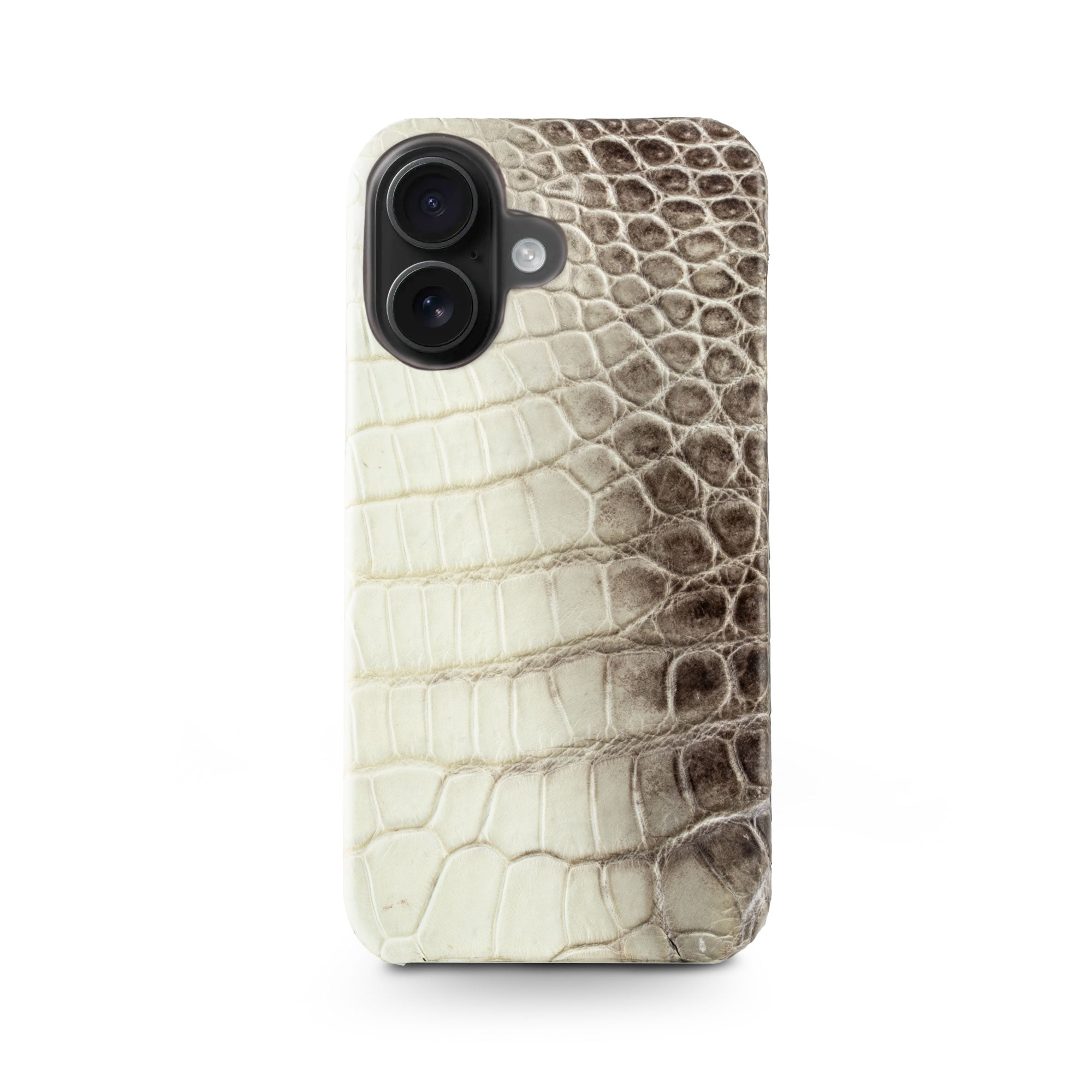 Leather iPhone case / cover "Slim" - iPhone 16 ( All models ) - Genuine "Himalaya" crocodile