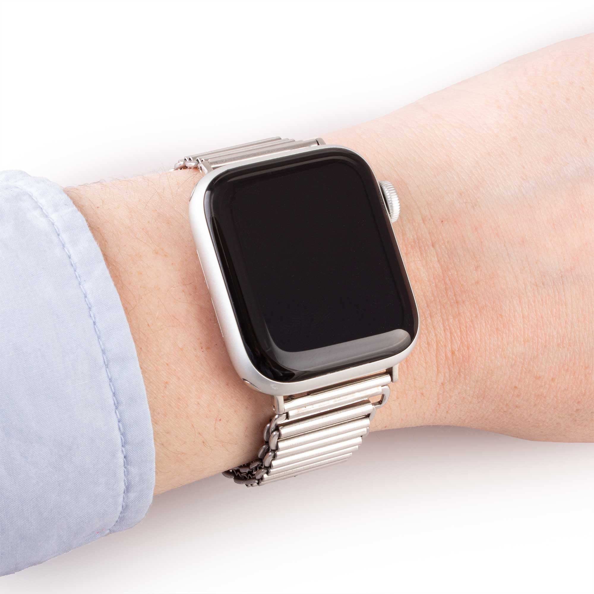 Bonklip - Bracelet-montre métal pour Apple Watch - Acier inox