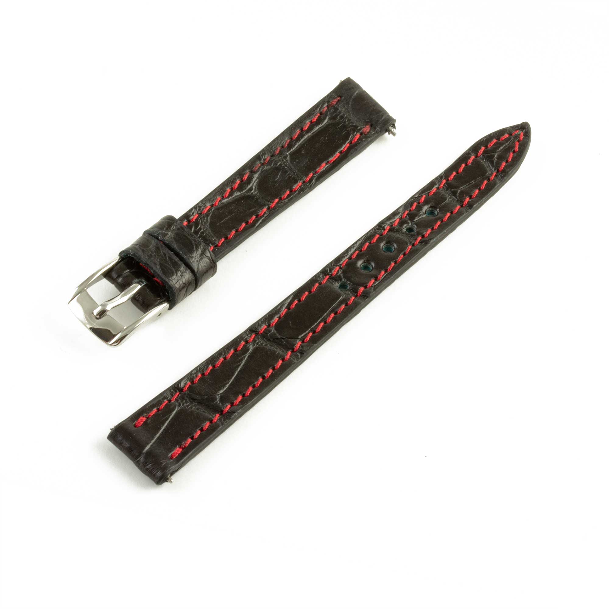 Alligator "Solo" leather watch band - 12mm width (0.47 inches) / Size S (n° 10)