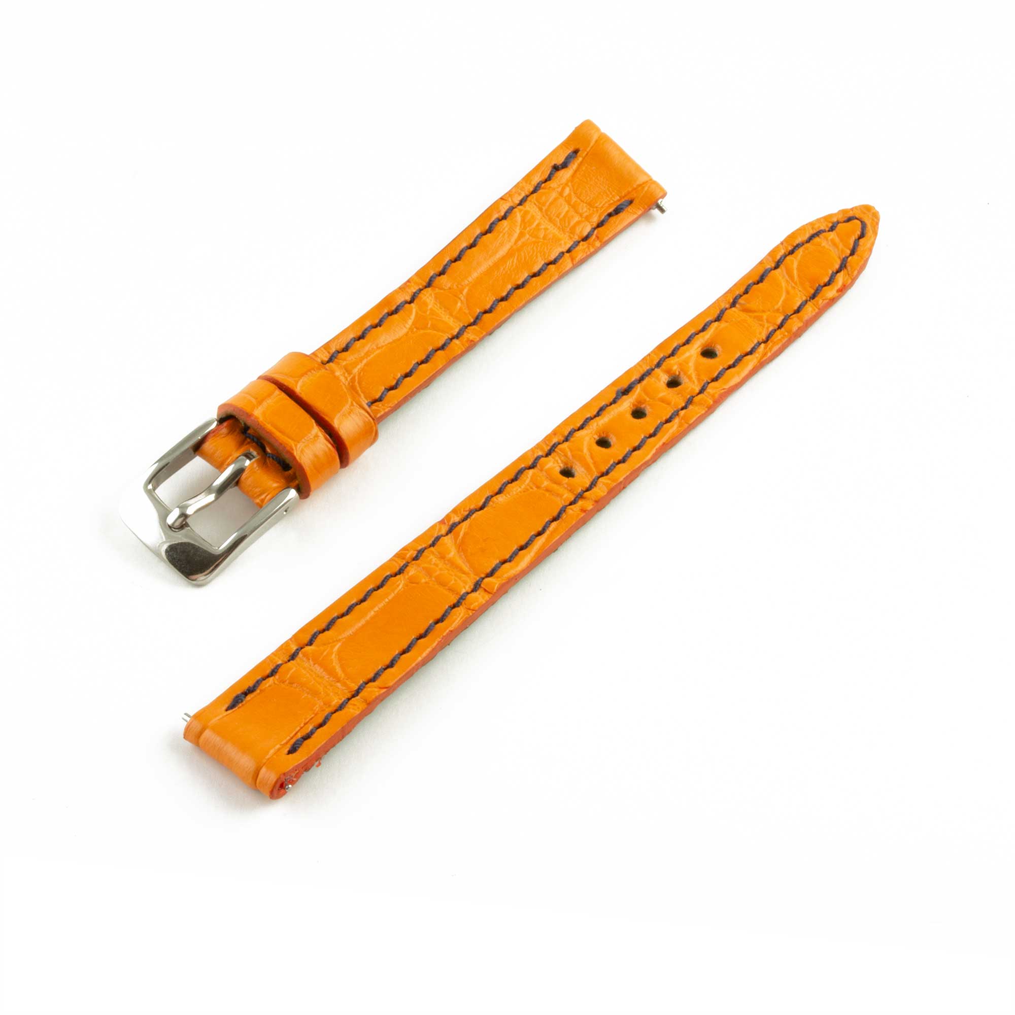 Alligator "Solo" leather watch band - 12mm width (0.47 inches) / Size S (n° 2)