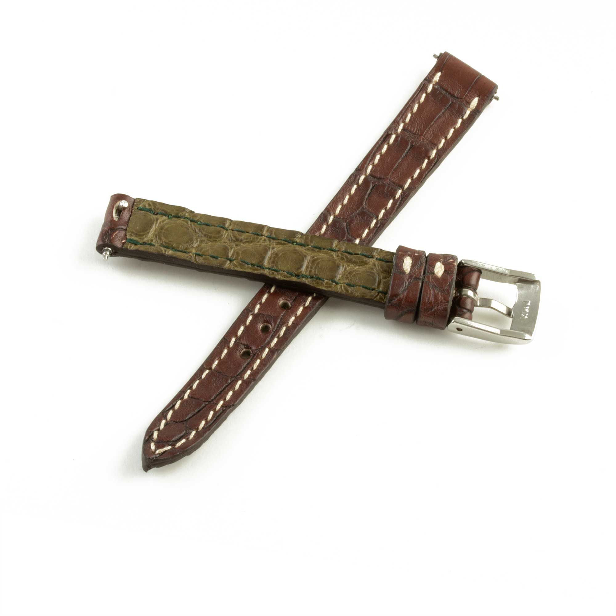 Alligator "Solo" leather watch band - 12mm width (0.47 inches) / Size S (n° 4)